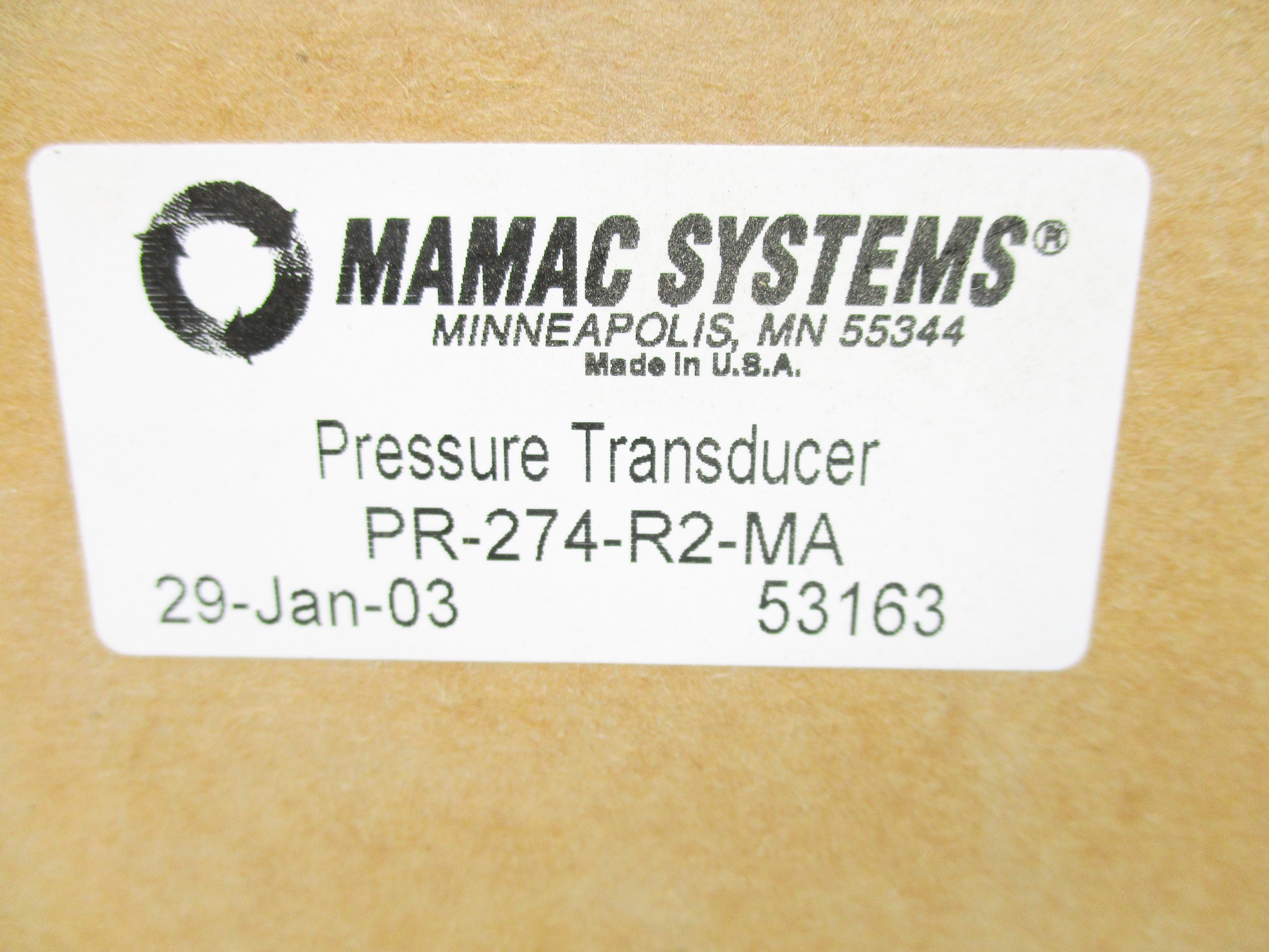 MAMAC SYSTEMS PR-274-R2-MA NSMP
