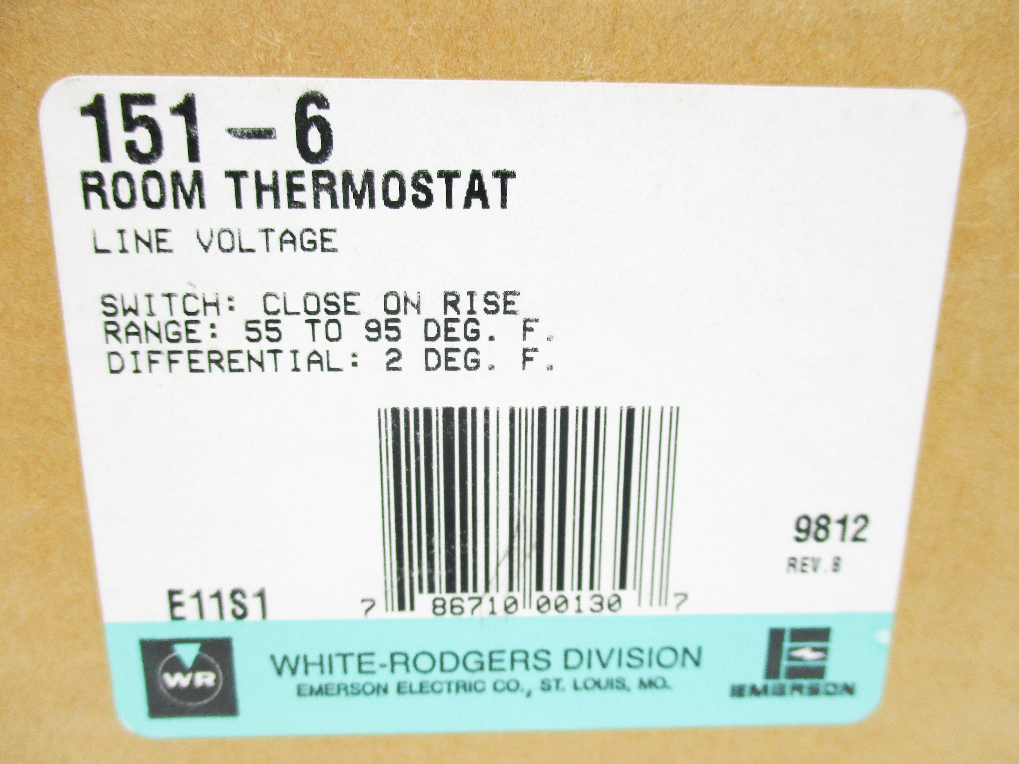 WHITE RODGERS 151-6 55-95DEG NSMP