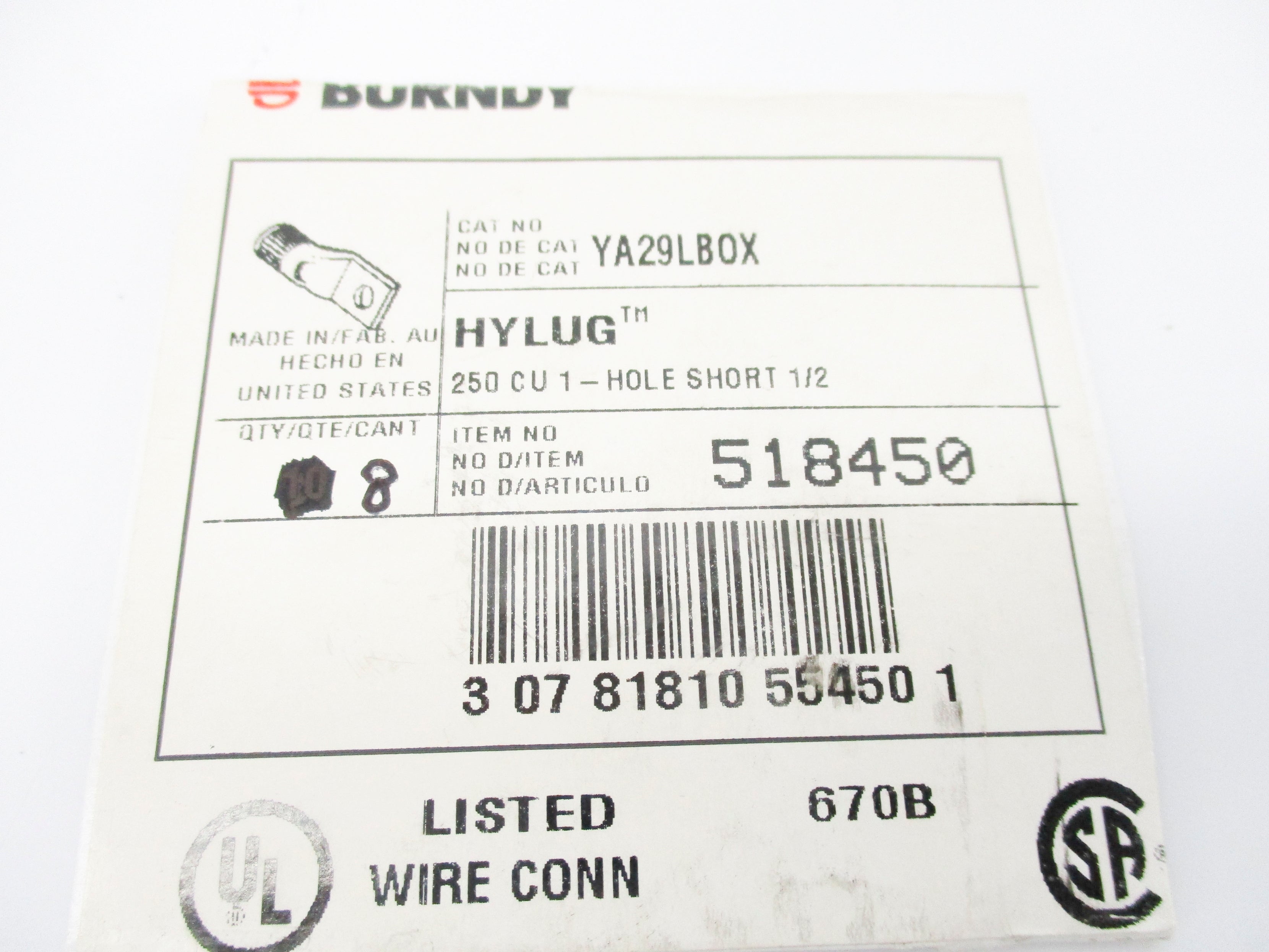 BURNDY YA29LBOX NSNP