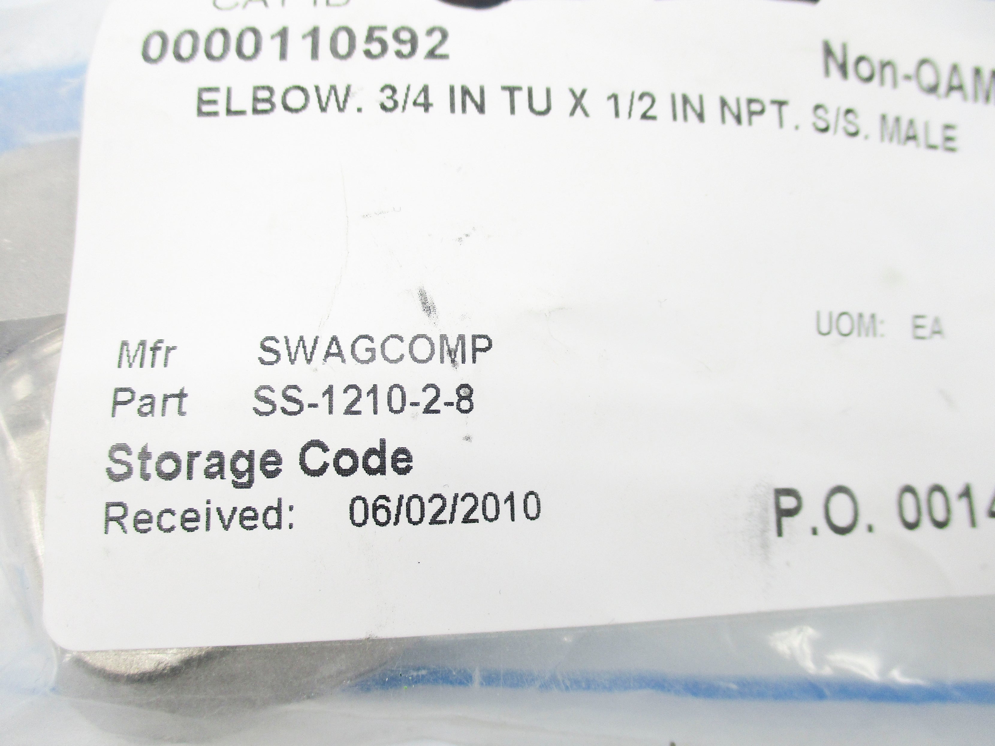 SWAGELOK SS-1210-2-8 NSMP