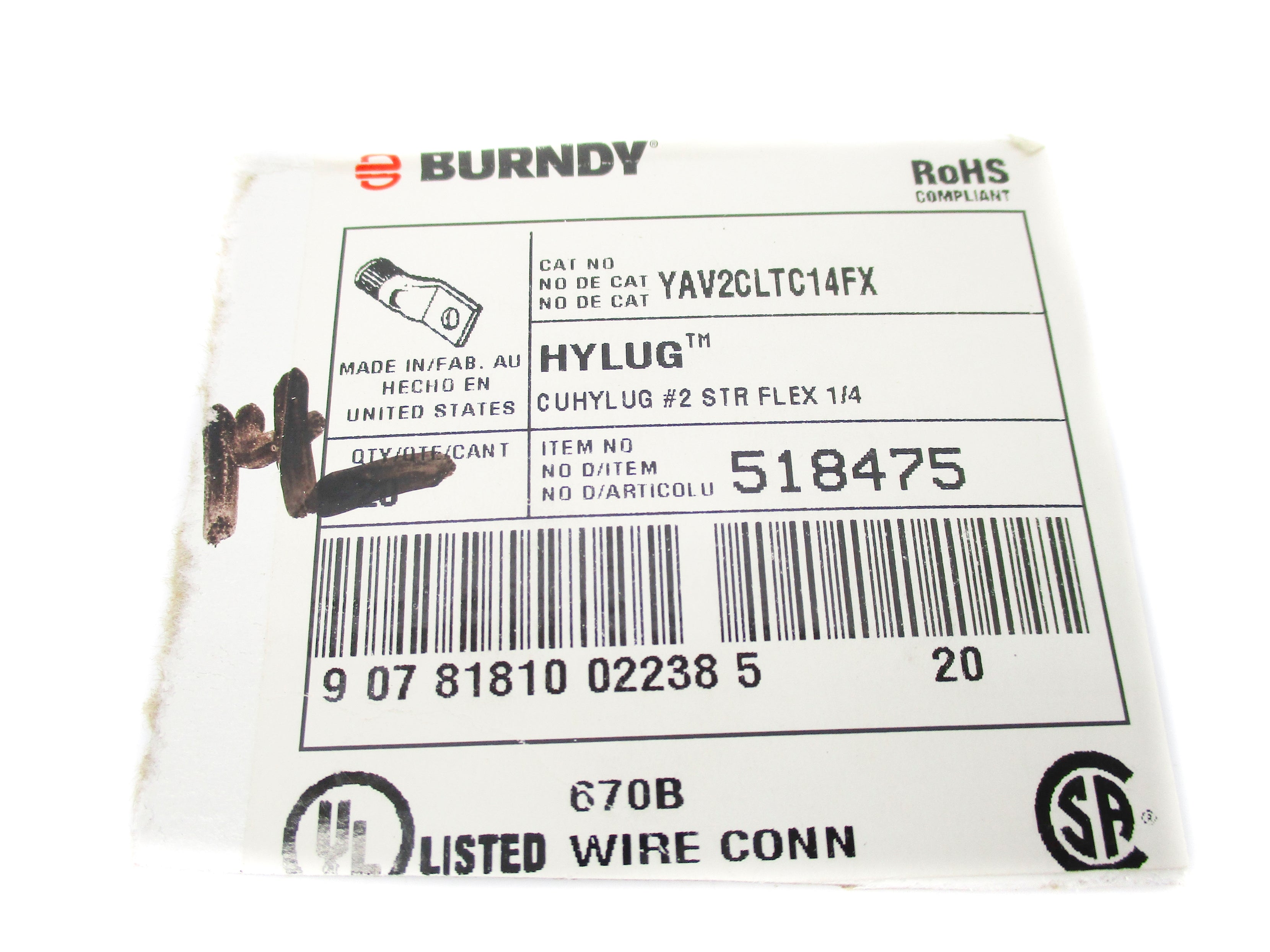 BURNDY YAV2CLTC14FX NSNP