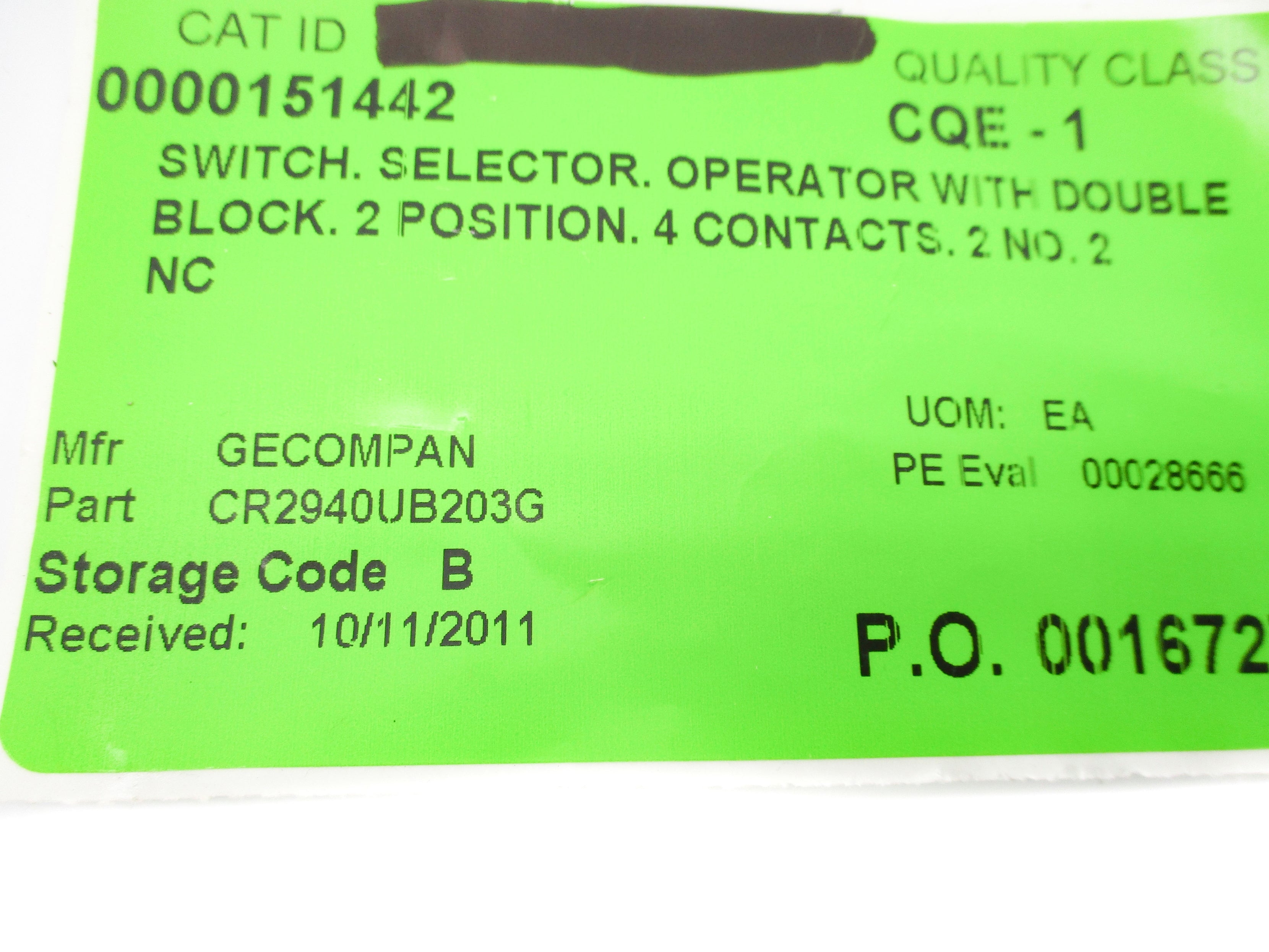 GENERAL ELECTRIC CR2940UB203G NSNP