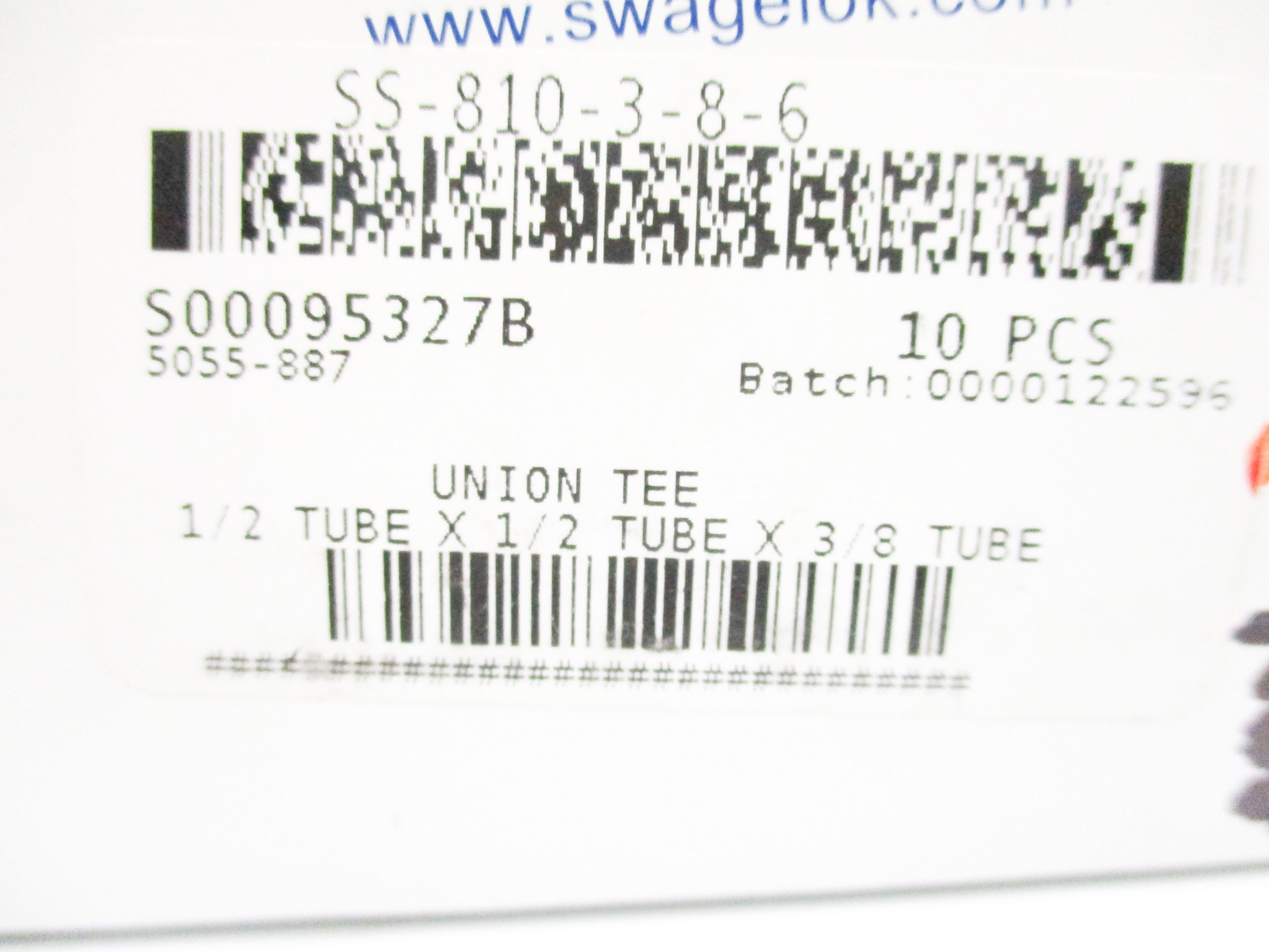 SWAGELOK SS-810-3-8-6 (PKG OF 10) NSMP