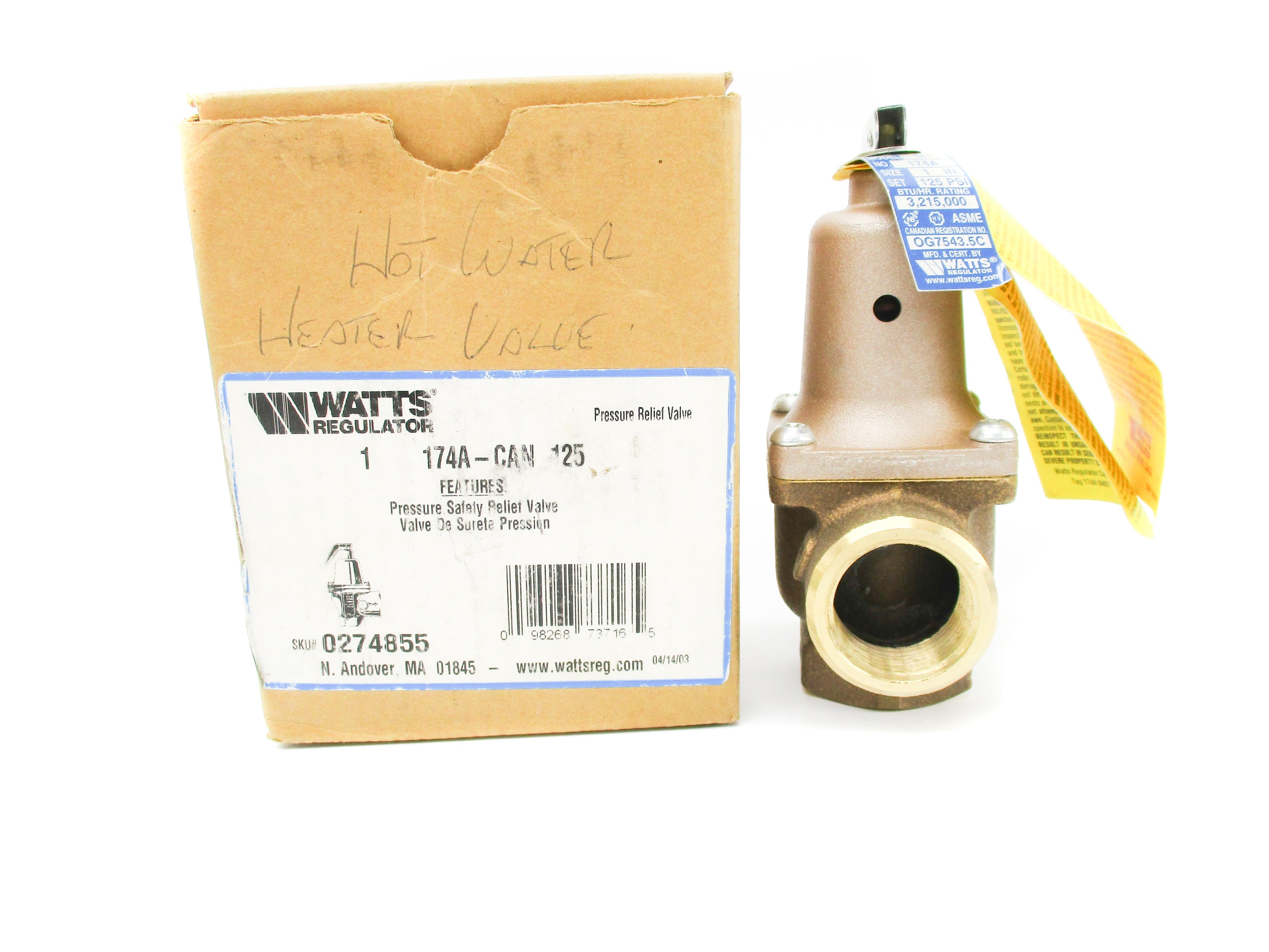 WATTS 174A-CAN-125 125PSI NSMP