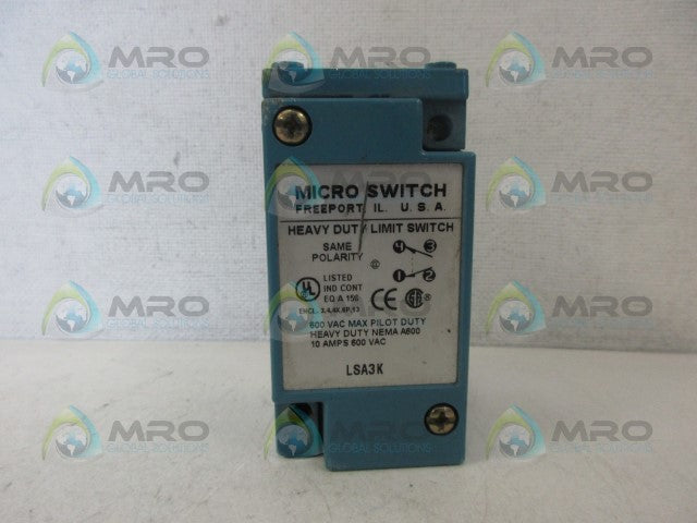 MICROSWITCH LSA3K LIMIT SWITCH (AS PICTURED) *NEW NO BOX*