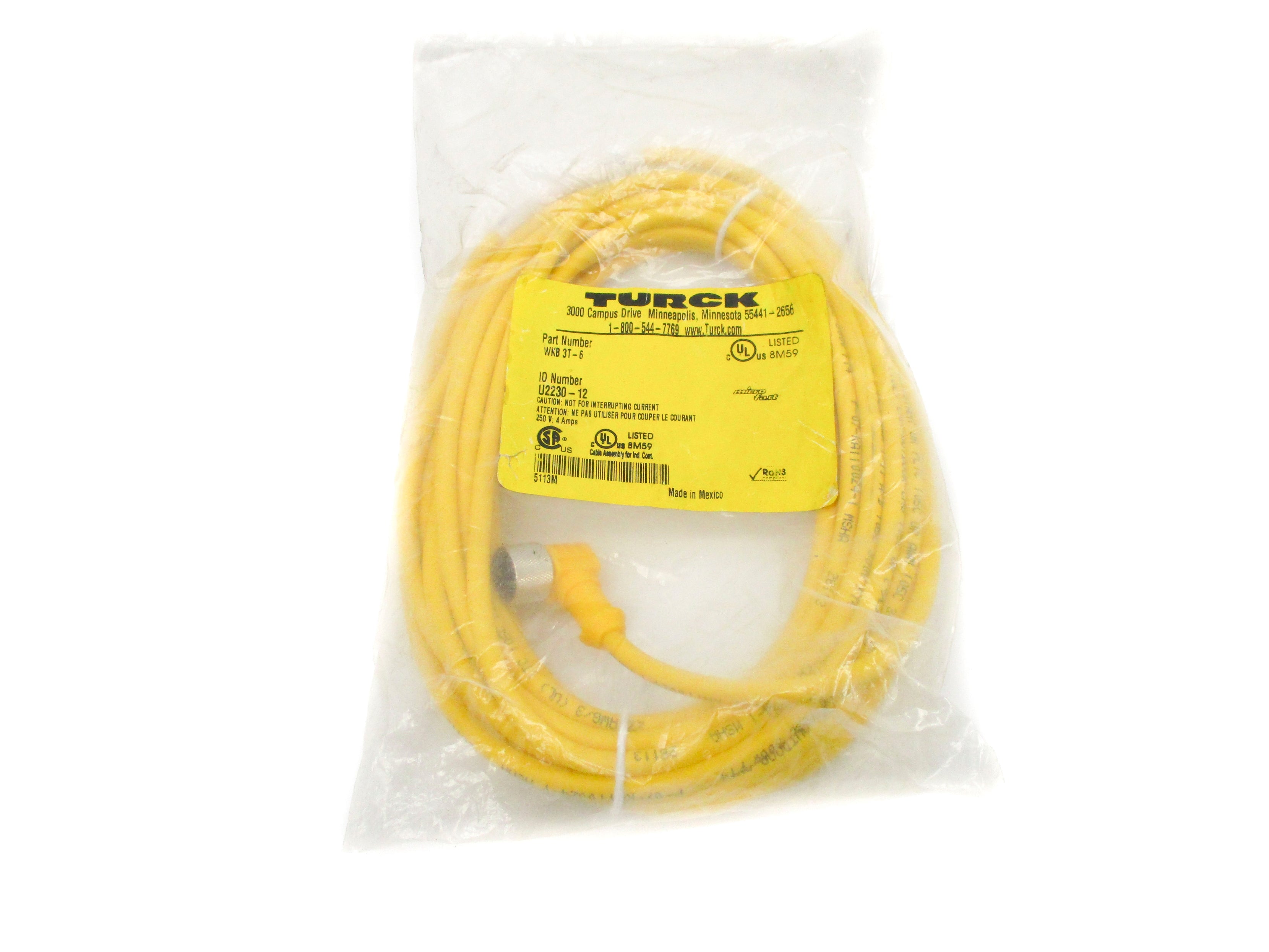 TURCK WKB3T-6 250V 4A NSMP