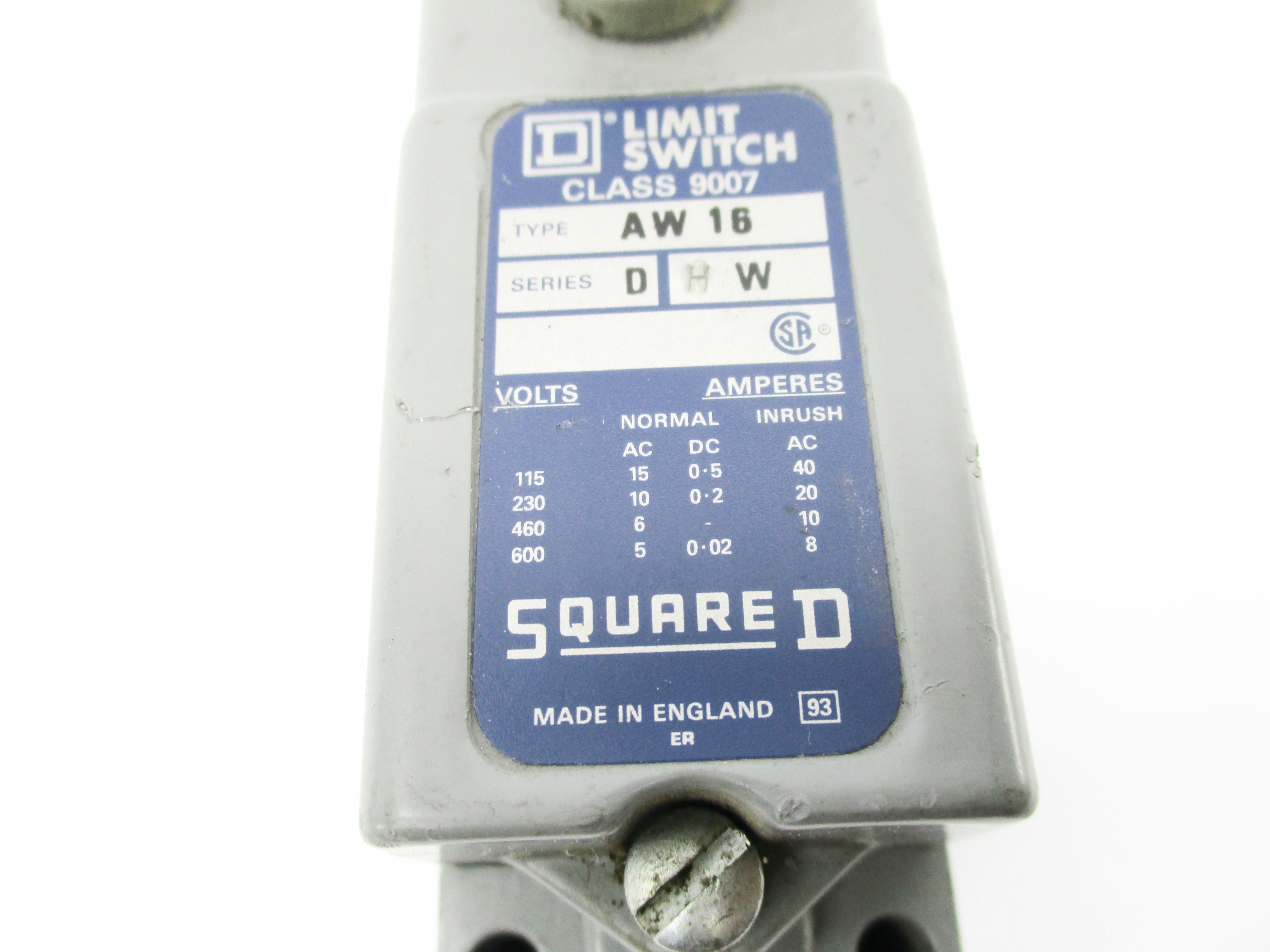 SQUARE D 9007AW16 600V SER. D NSNP