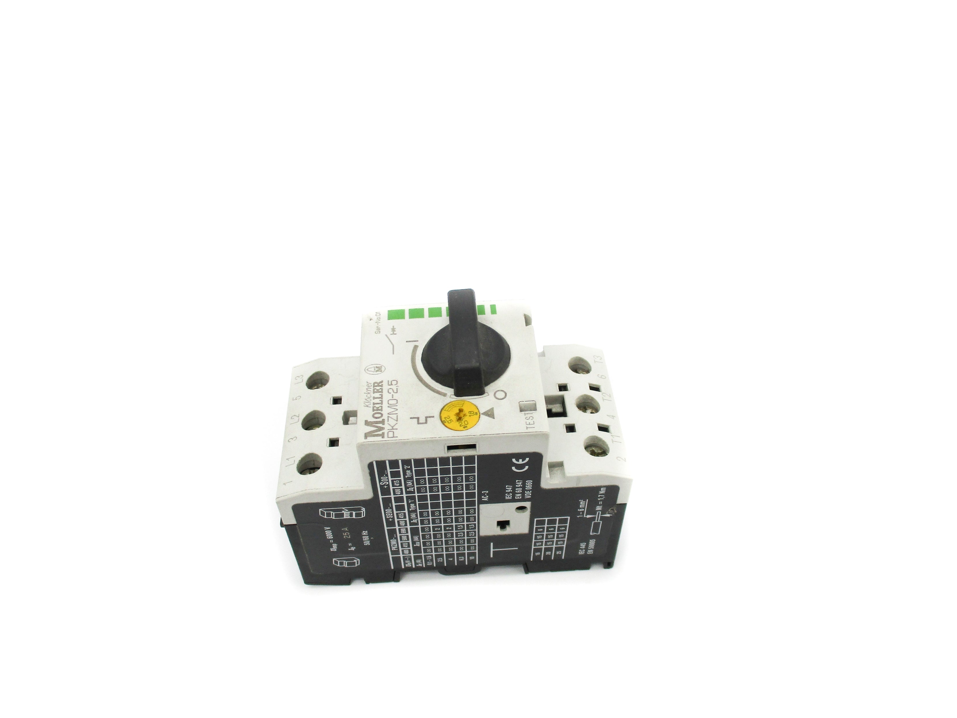 KLOCKNER MOELLER PKZM0-2,5 600VAC 1.6-2.5A NSNP