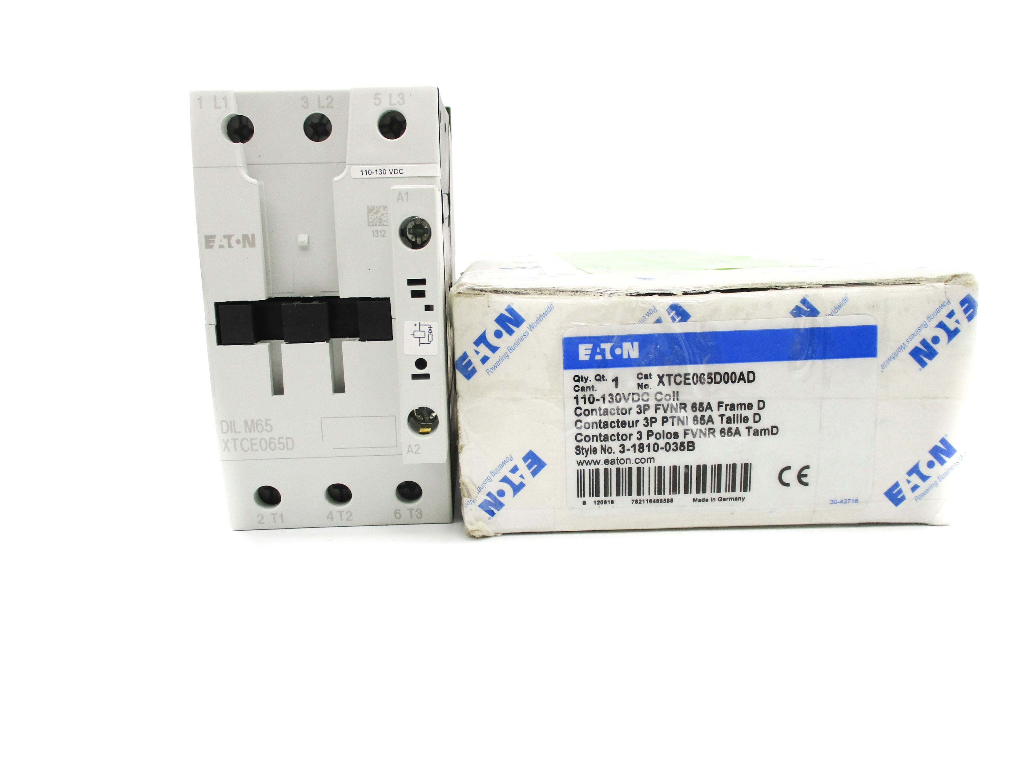 EATON XTCE065D00AD 110-130VDC NSMP