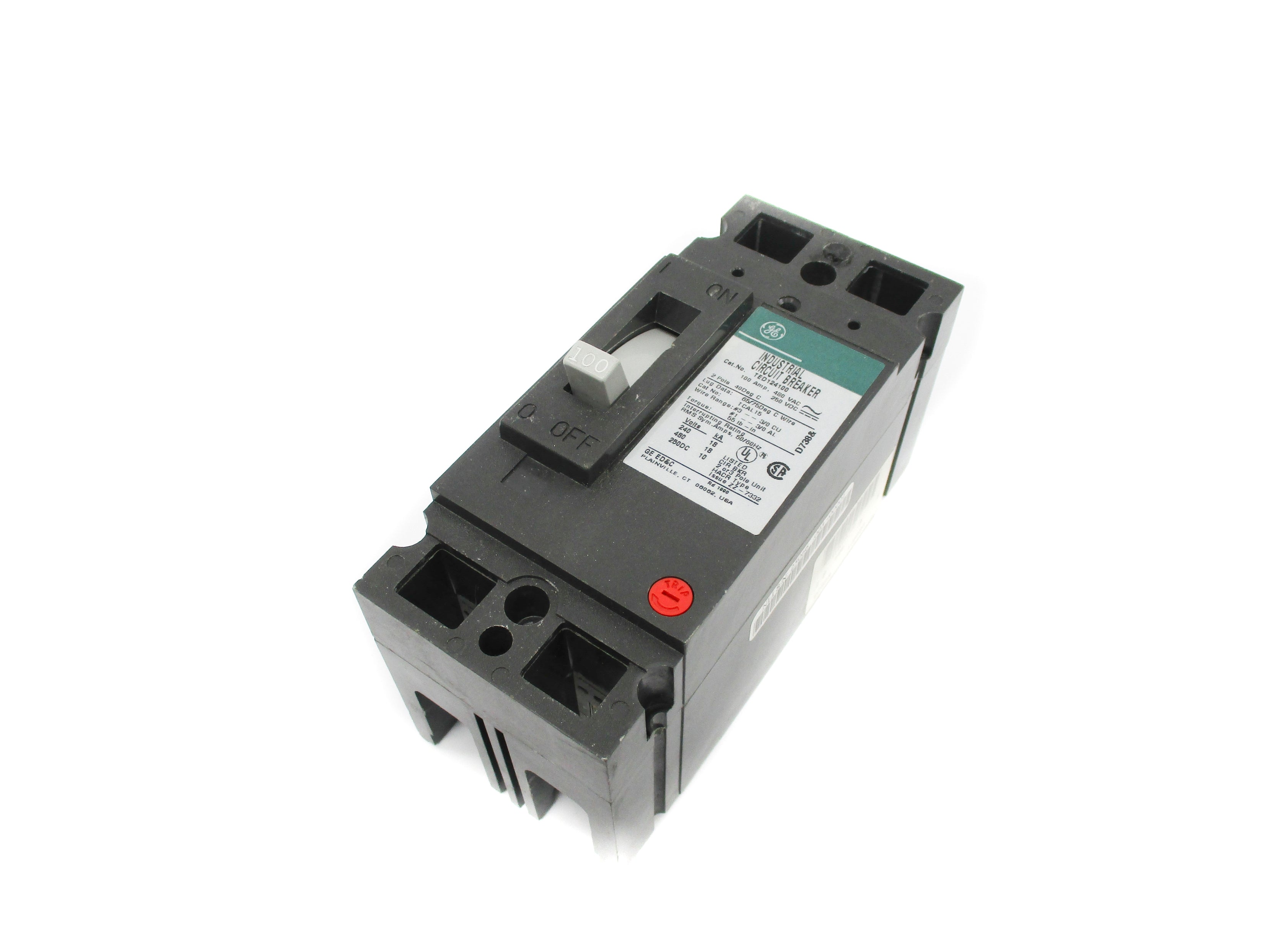 GENERAL ELECTRIC TED124100WL 100A 480VAC/250VDC NSMP