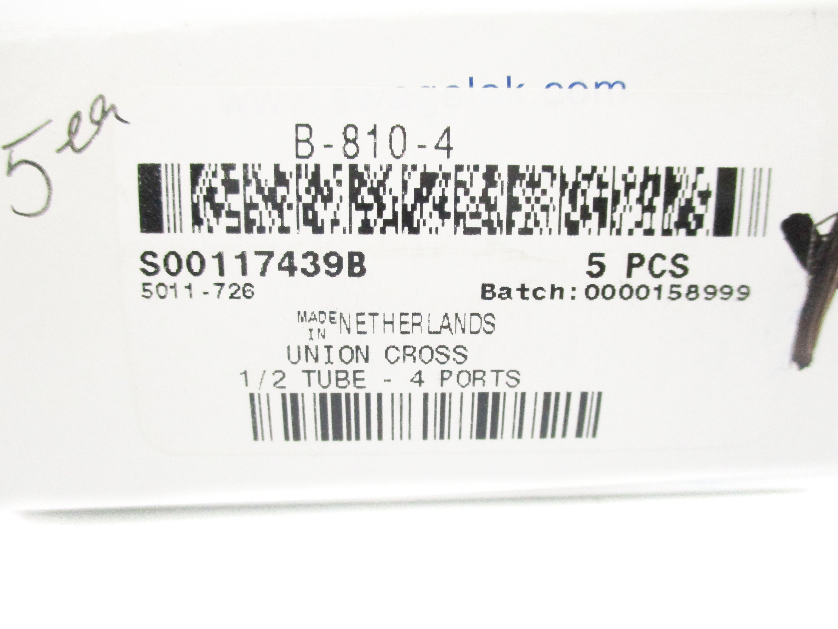 SWAGELOK B-810-4 (PKG OF 5) NSMP
