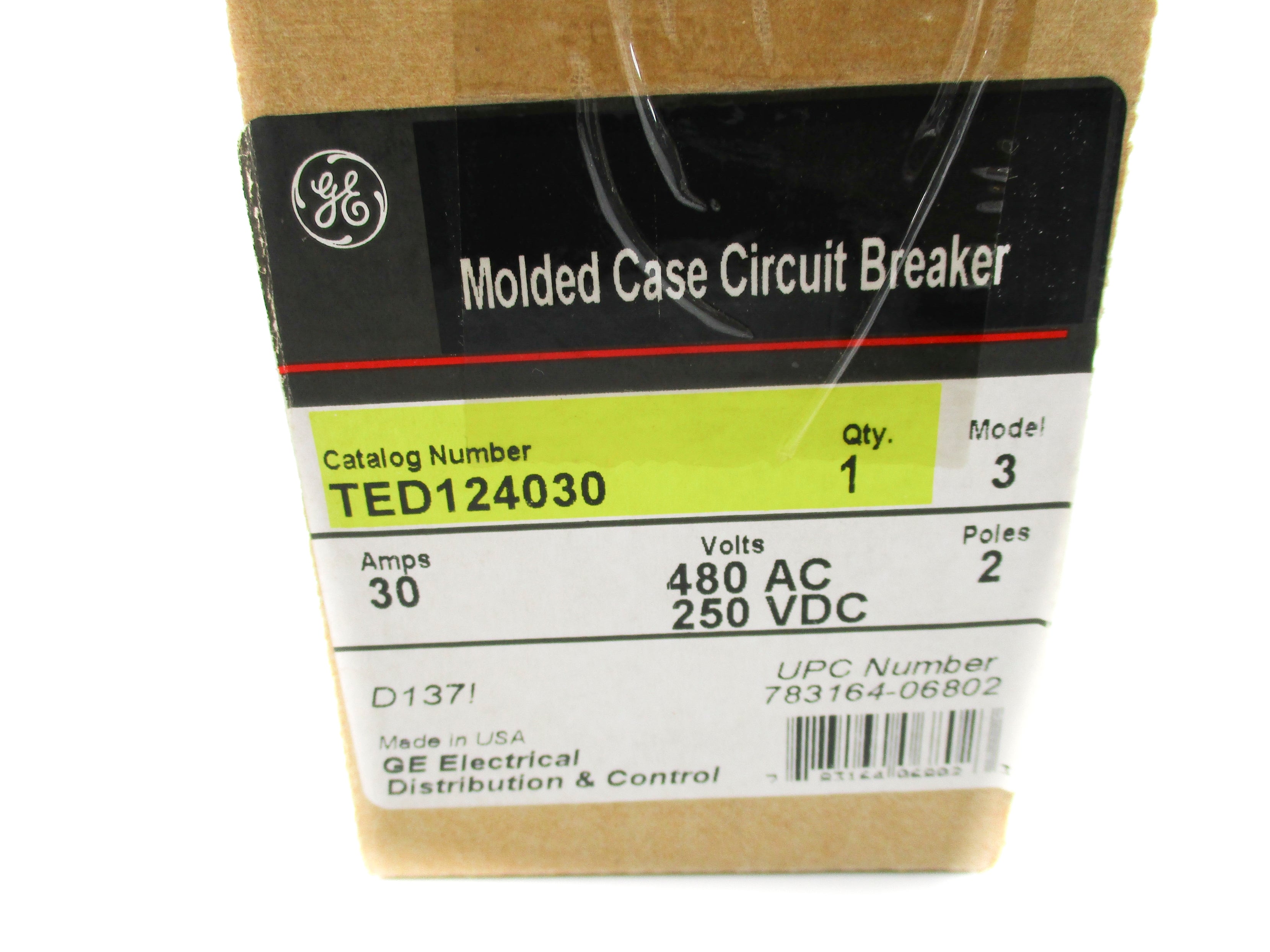 GENERAL ELECTRIC TED124030 480VAC 30A NSMP