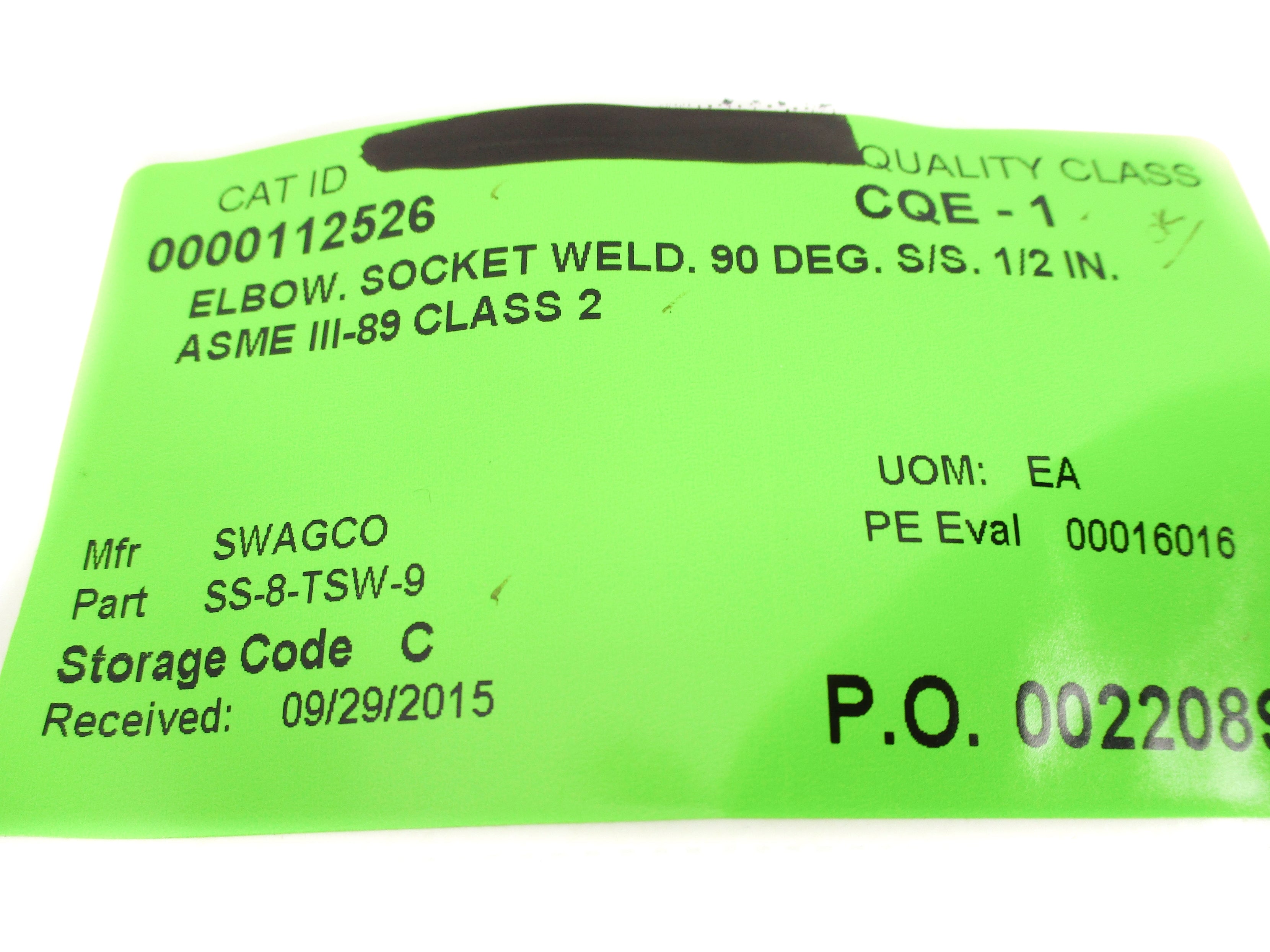 SWAGELOK SS-8-TSW-9 NSNP
