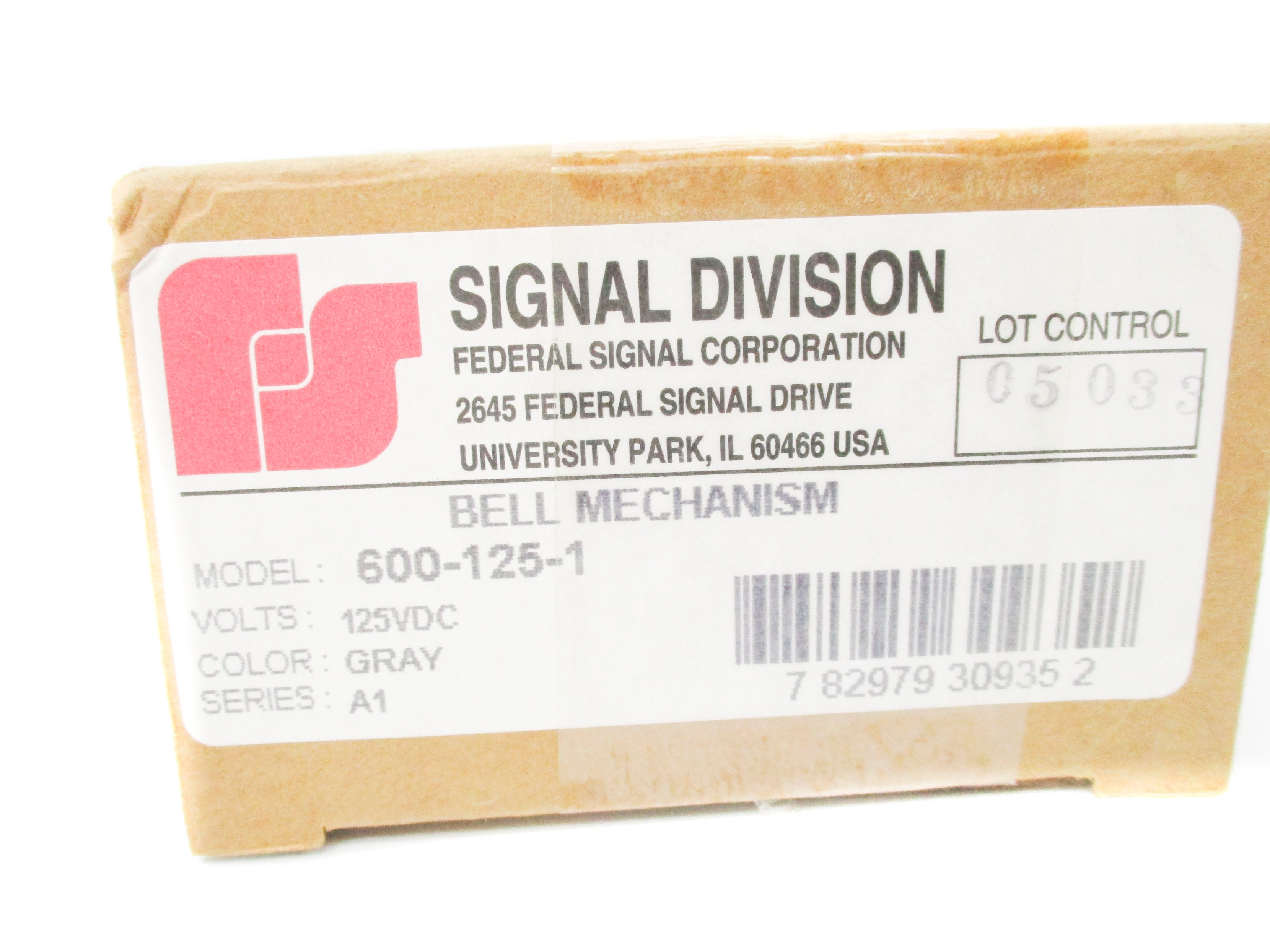 FEDERAL SIGNAL 600-125-1 SER. A1 125VDC .08A NSMP