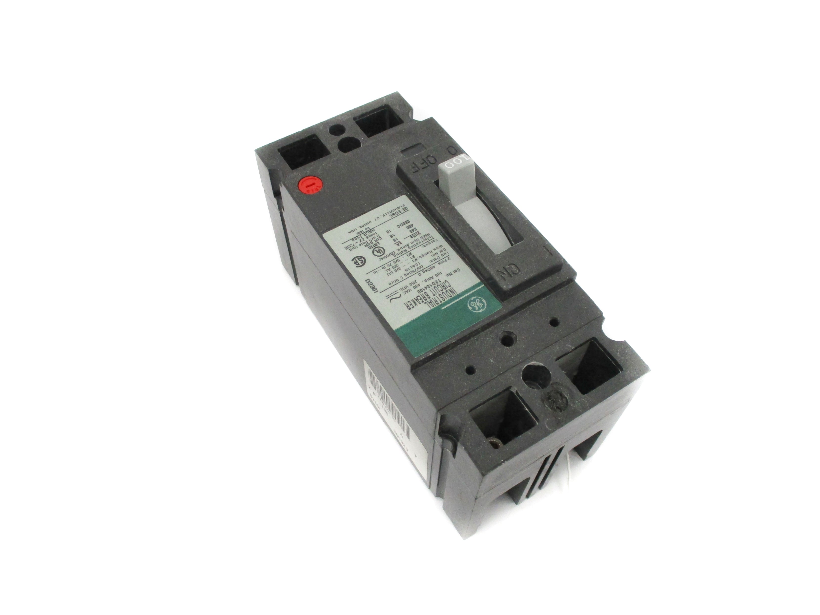 GENERAL ELECTRIC TED124100 100A 250VDC 480VAC NSMP
