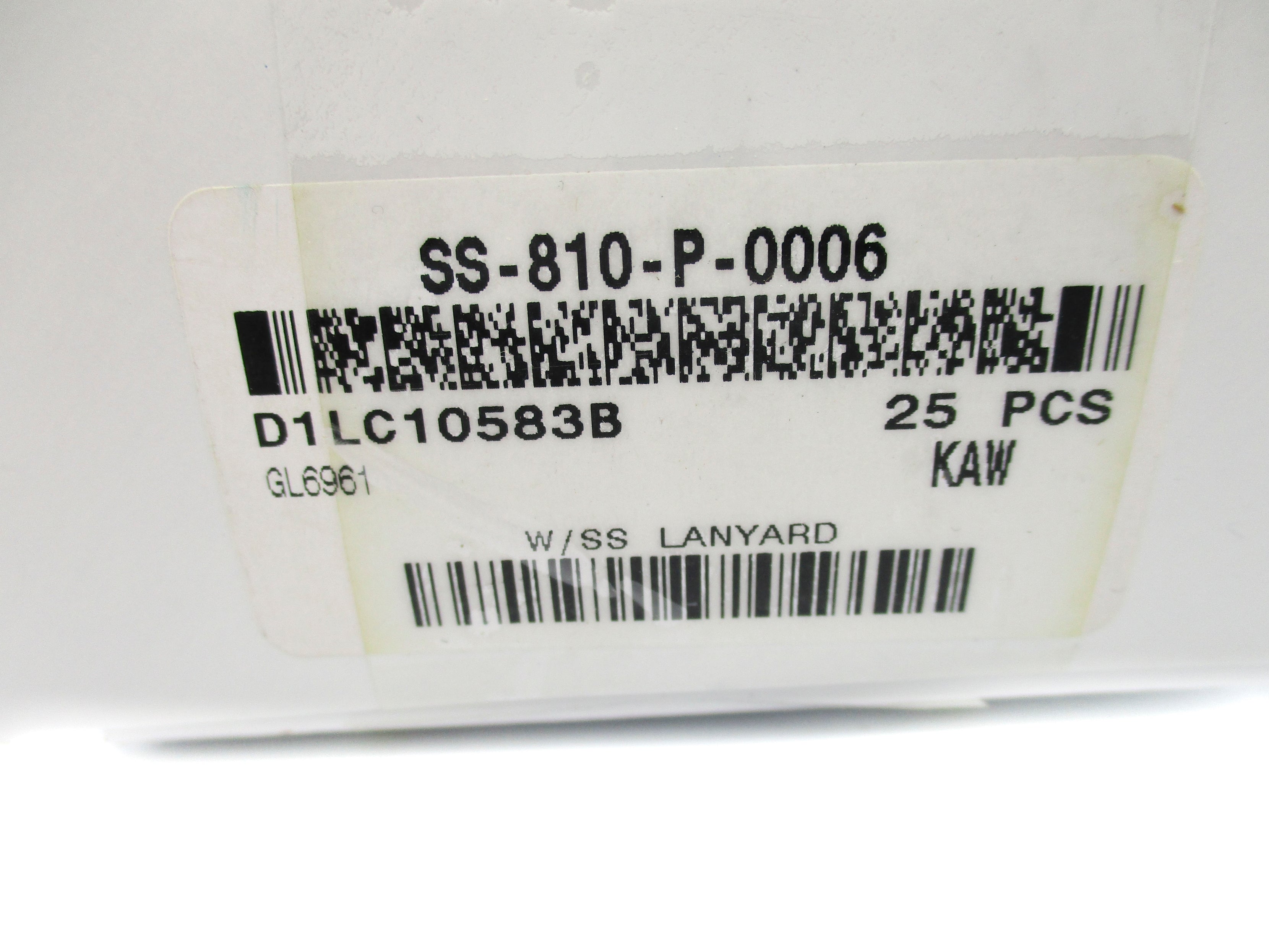SWAGELOK SS-810-P-0006 (PKG OF 25) NSMP