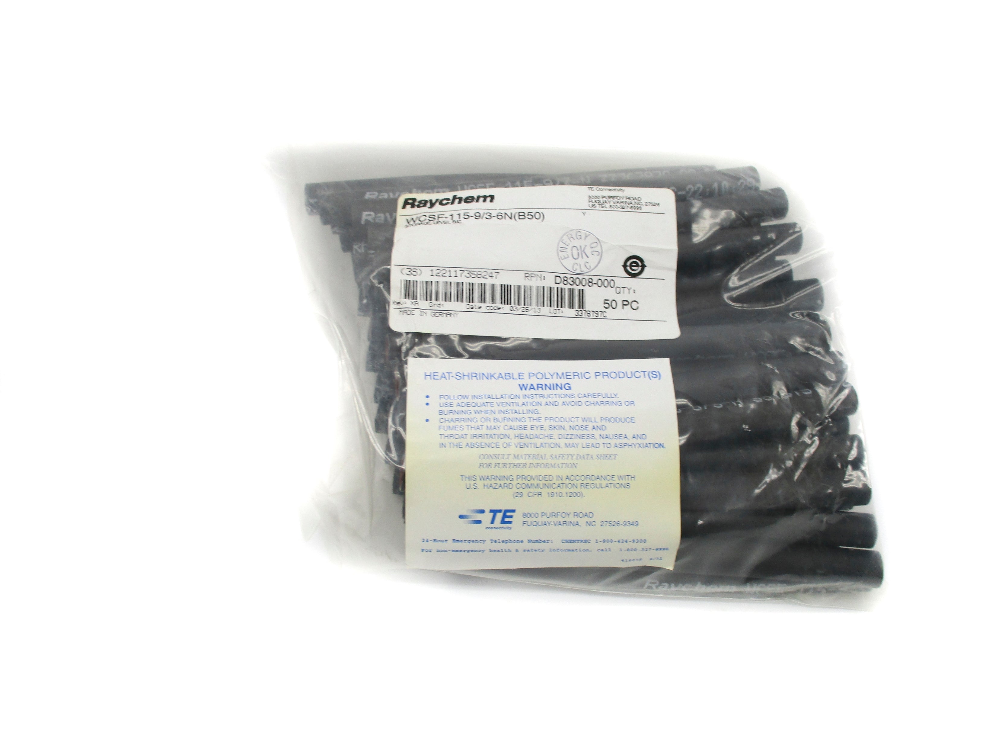 RAYCHEM WCSF-115-9/3-6N(B50) (PKG OF 50) NSMP