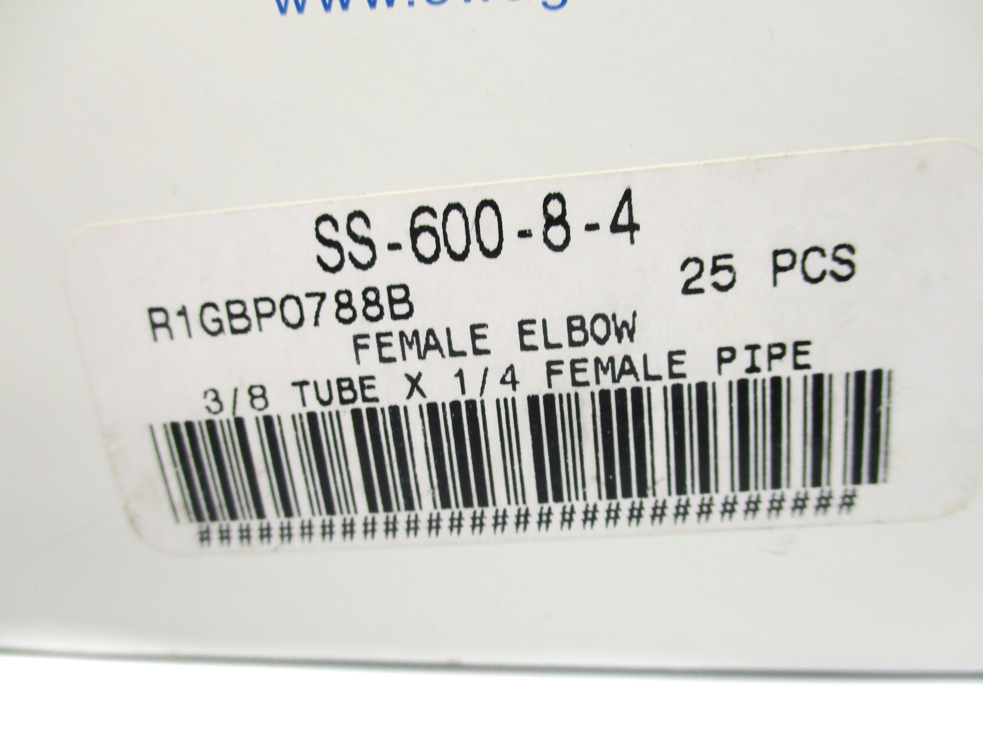SWAGELOK SS-600-8-4 (PKG OF 25) NSMP