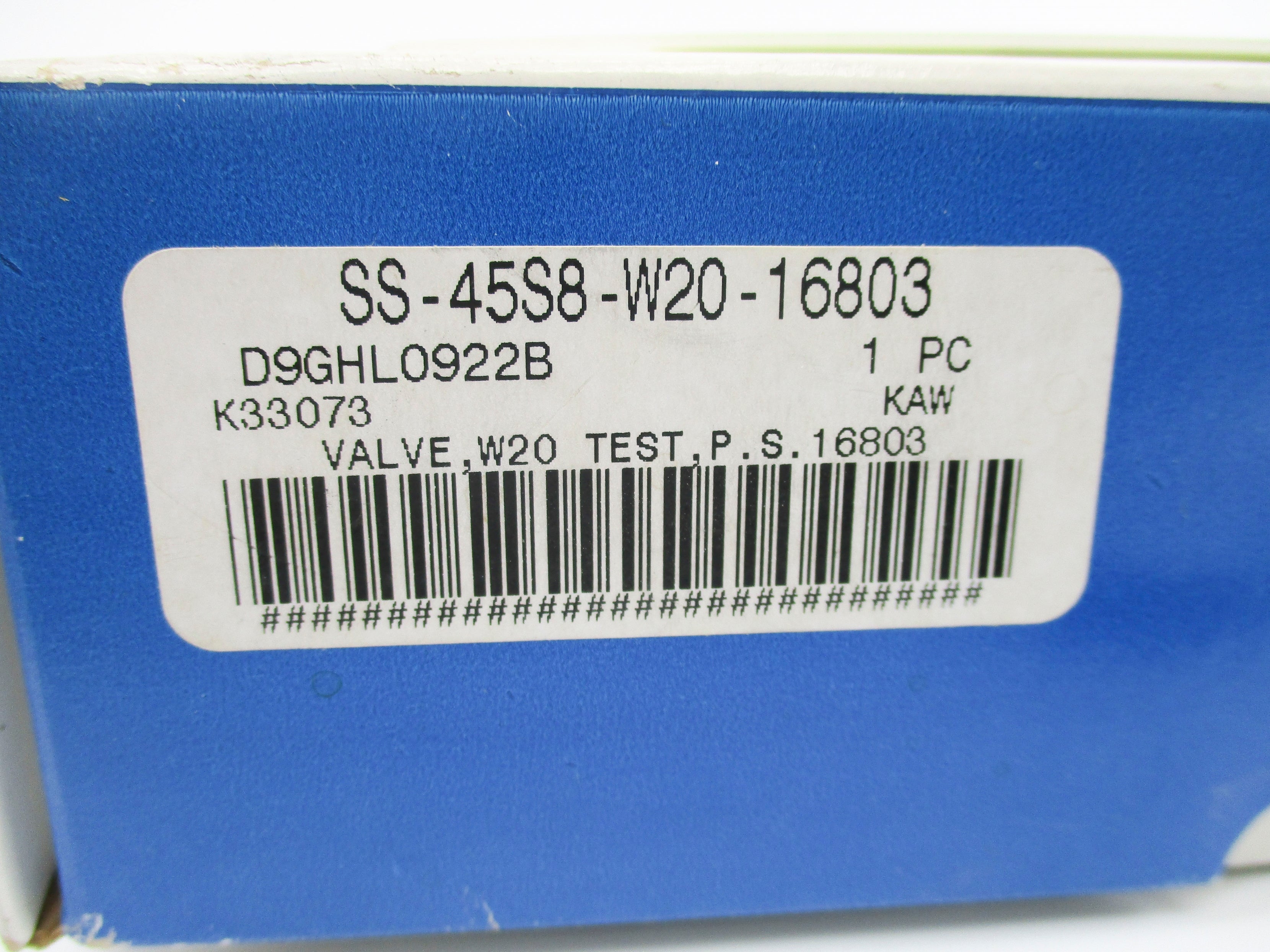 SWAGELOK SS-45S8-W20-16803 1650PSIG NSMP