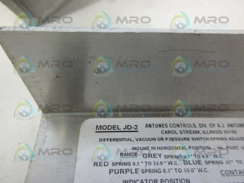 ANTUNES 801111302 JD-2-GREY PRESSURE SWITCH 0.1-4.0" WC  UNMP