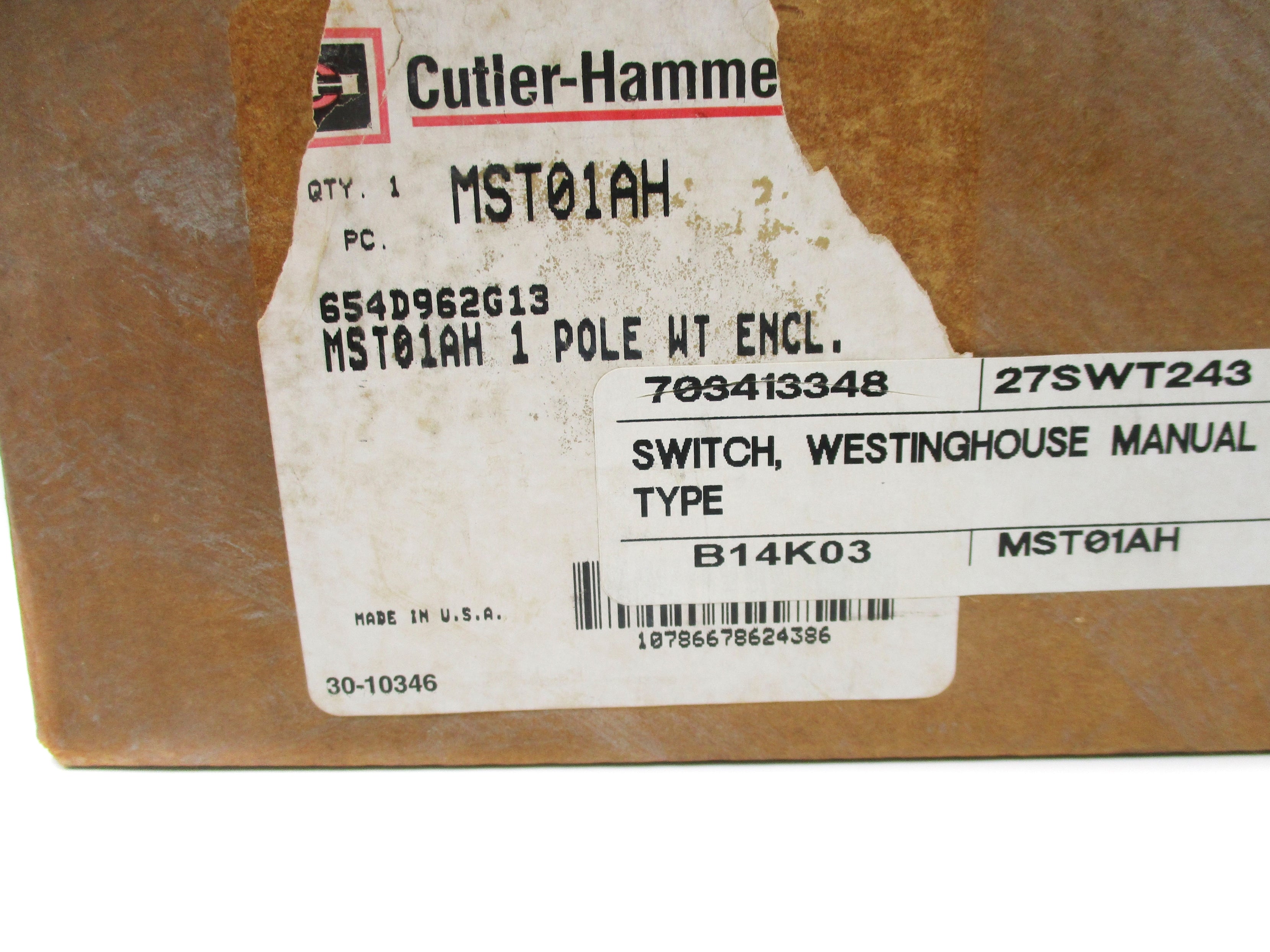 CUTLER HAMMER MST01AH NSMP