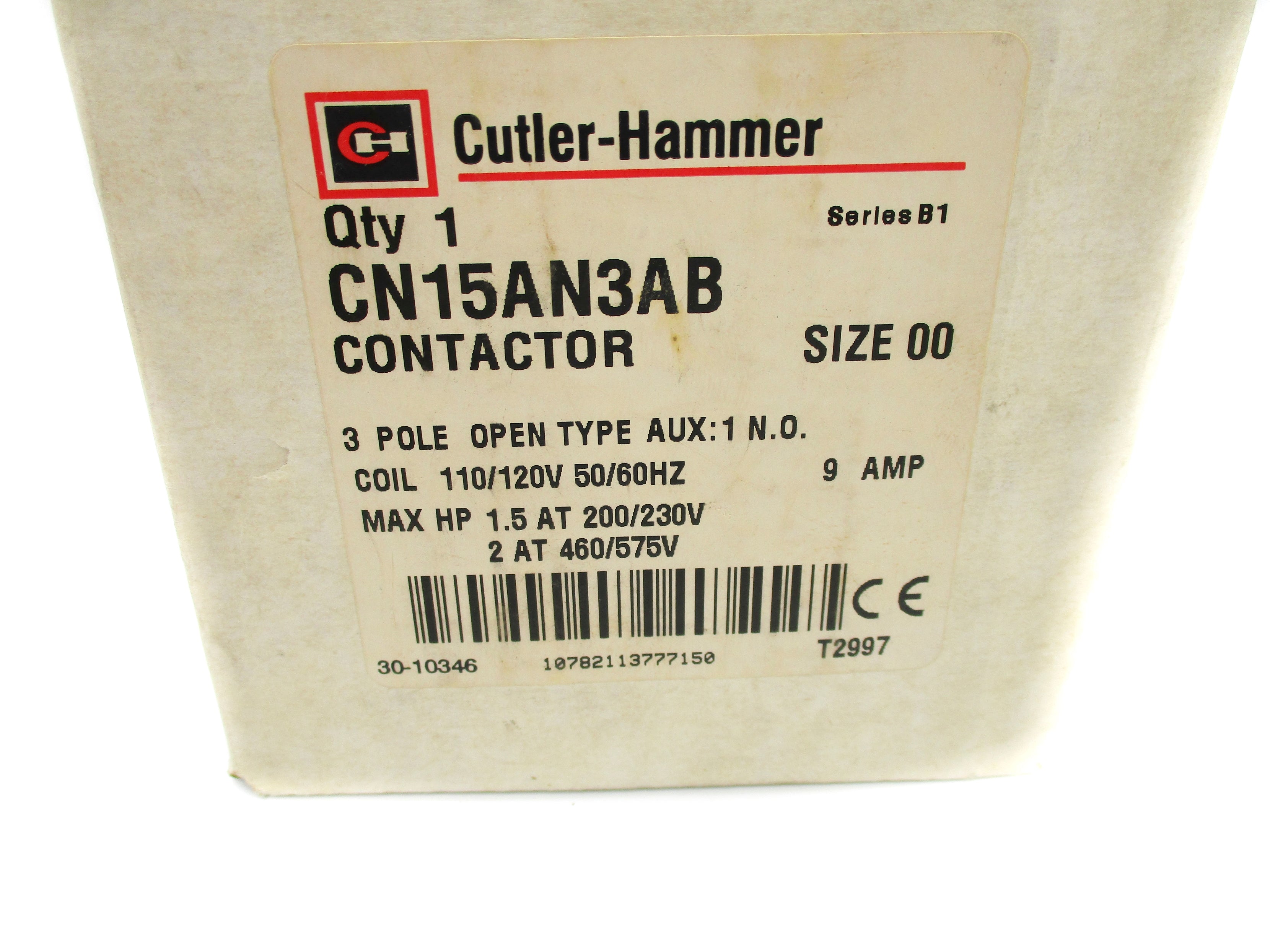 CUTLER HAMMER CN15AN3AB SER. B1 110/120V 9A NSMP