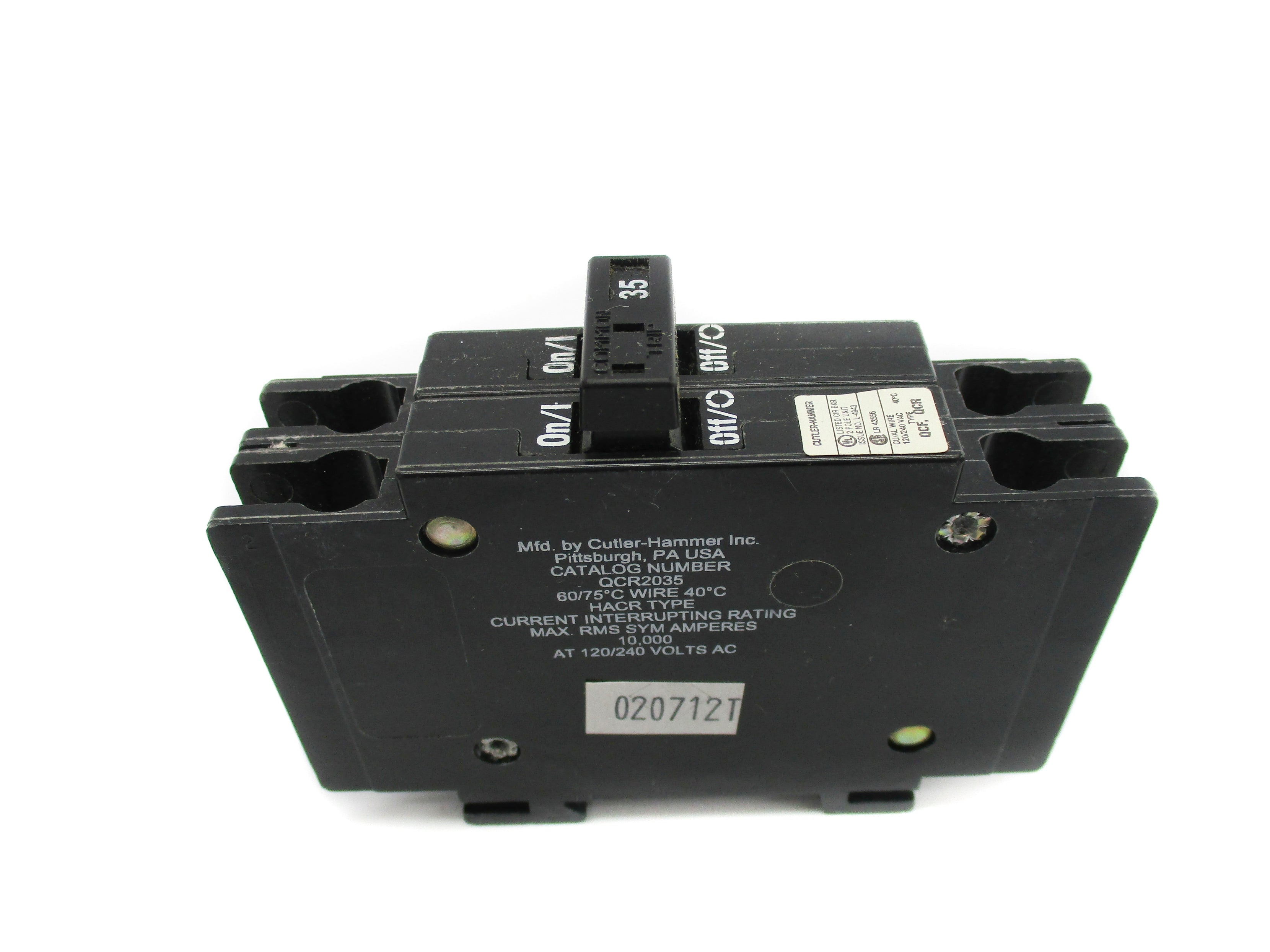CUTLER HAMMER QCR2035 35A 240VAC NSMP