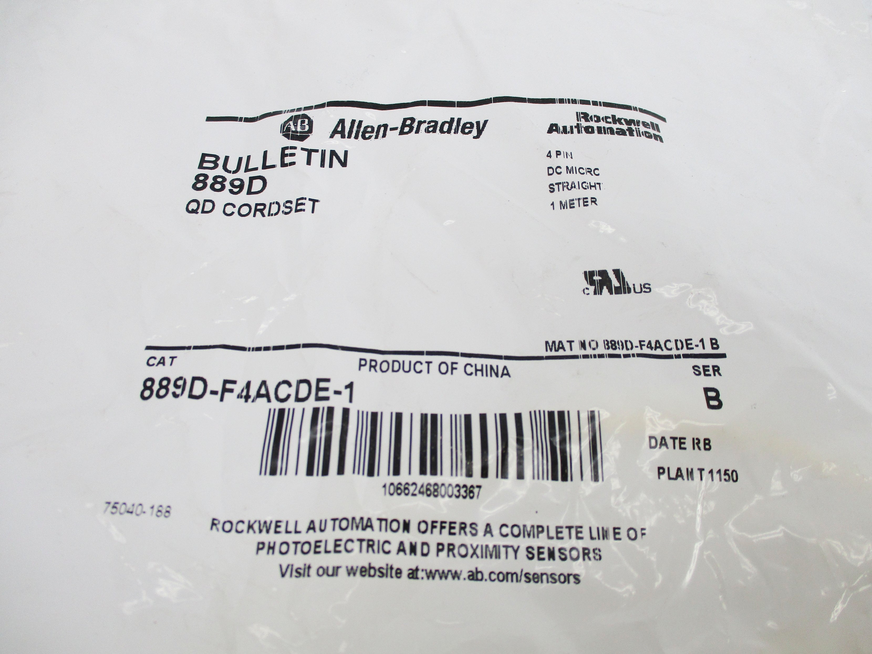 ALLEN BRADLEY 889D-F4ACDE1 SER. B NSMP