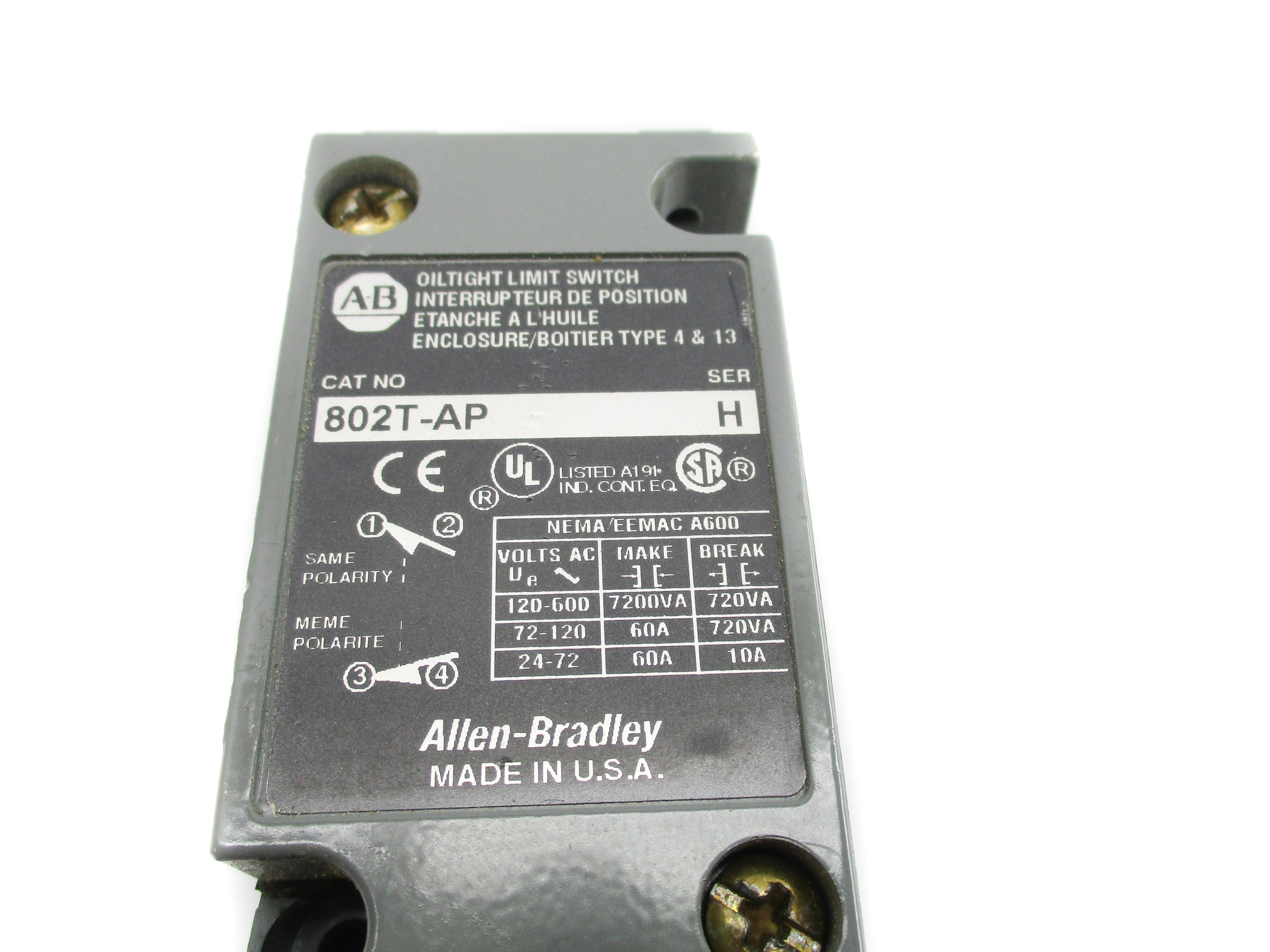 INDUSTRIAL SPARE PART 802T-AP SER. H 120-600VAC 60A (AS PICTURED) NSNP