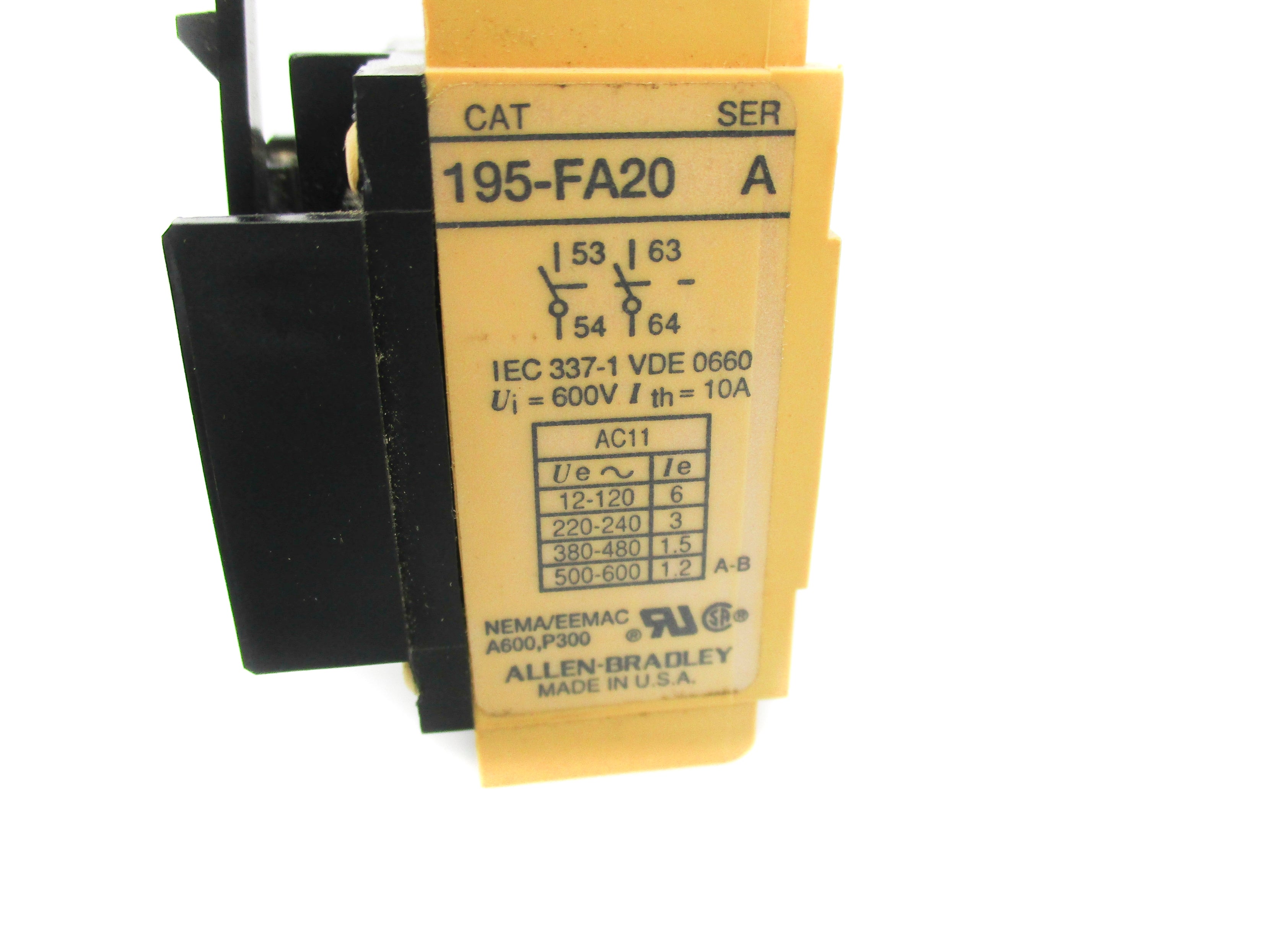 INDUSTRIAL SPARE PART 195-FA20 SER. A UNMP