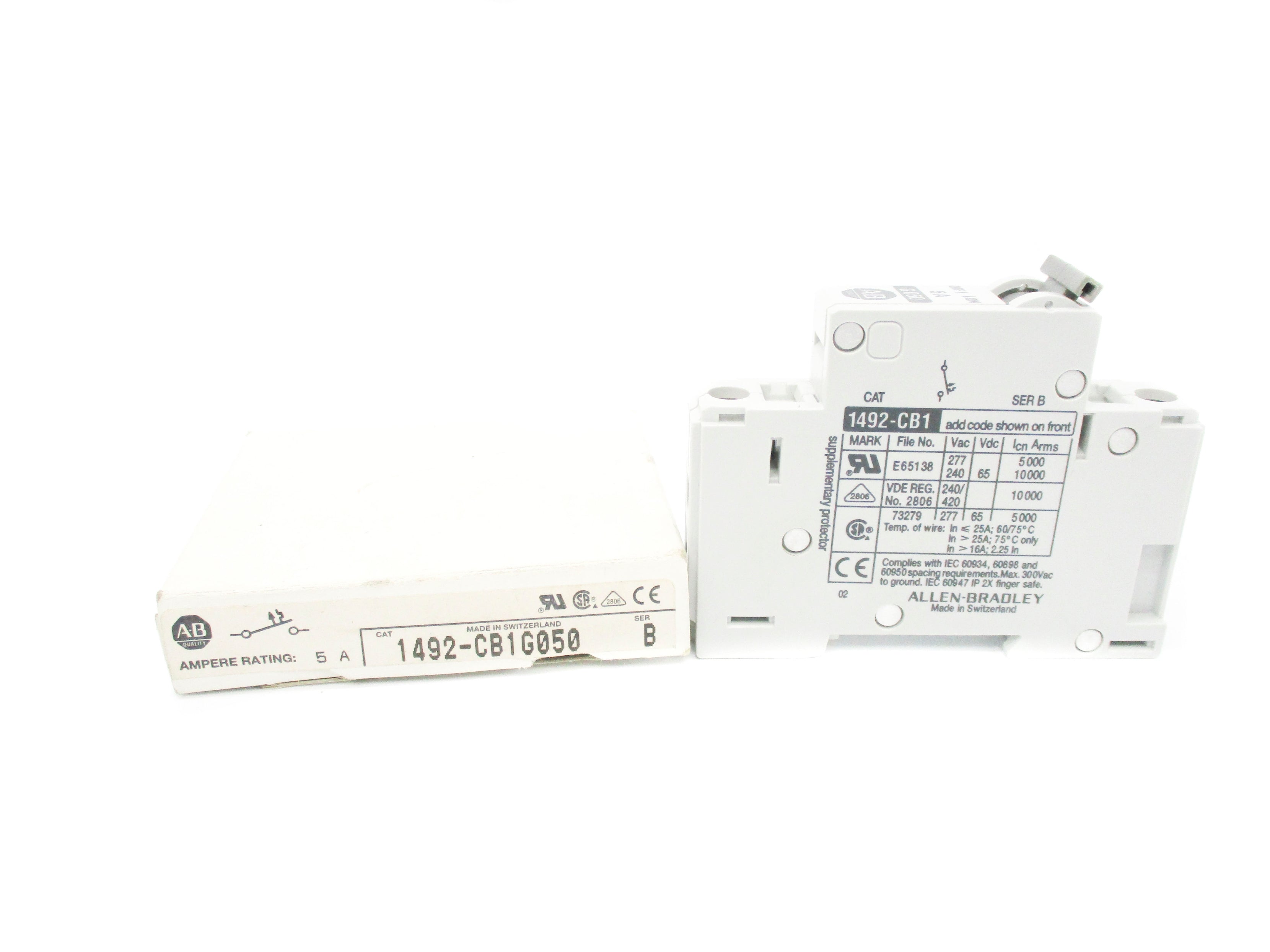 ALLEN BRADLEY 1492-CB1G050 SER. B 277VAC 5A NSMP