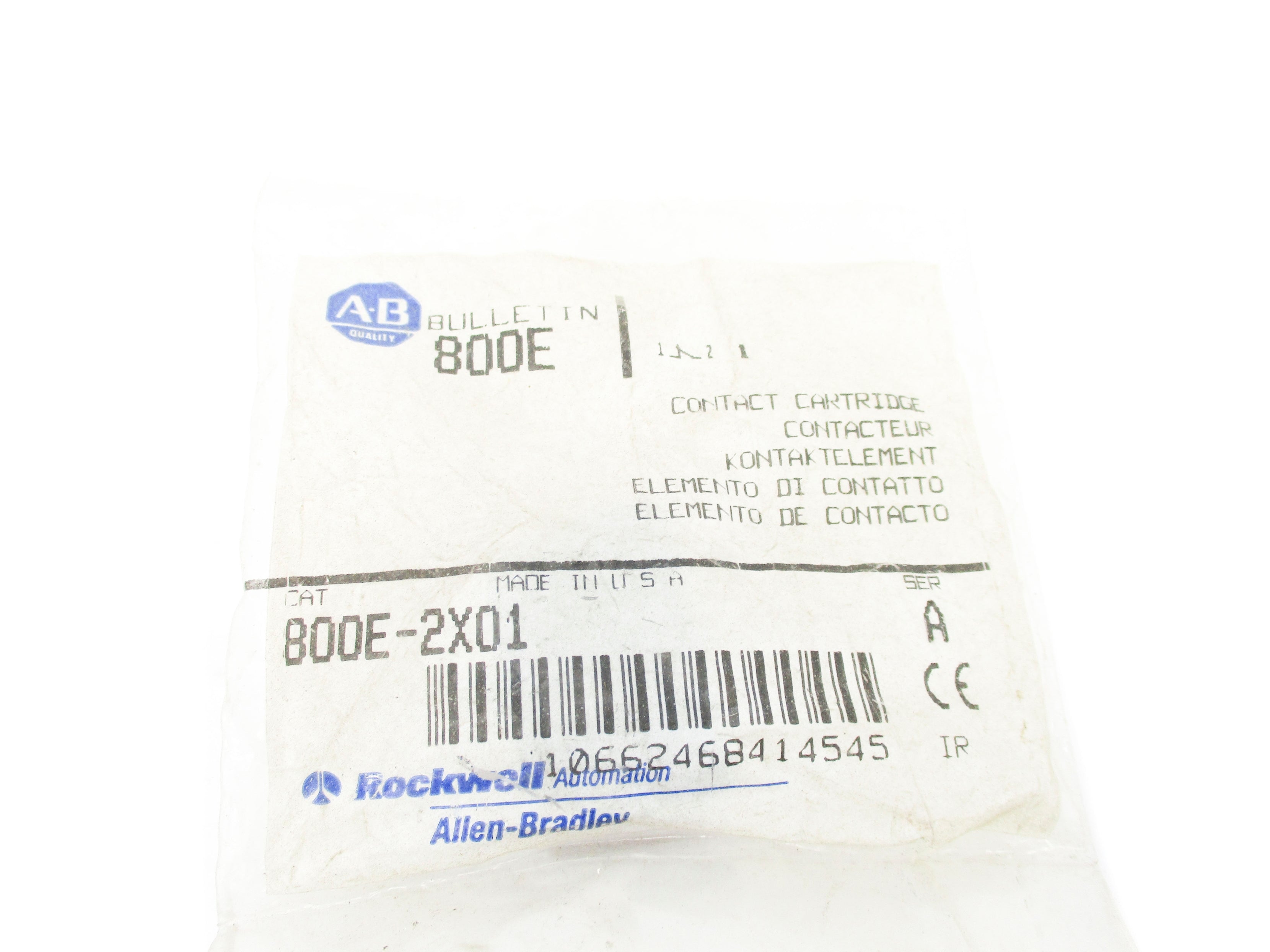 ALLEN BRADLEY 800E-2X01 SER. A (BL/WH) NSMP