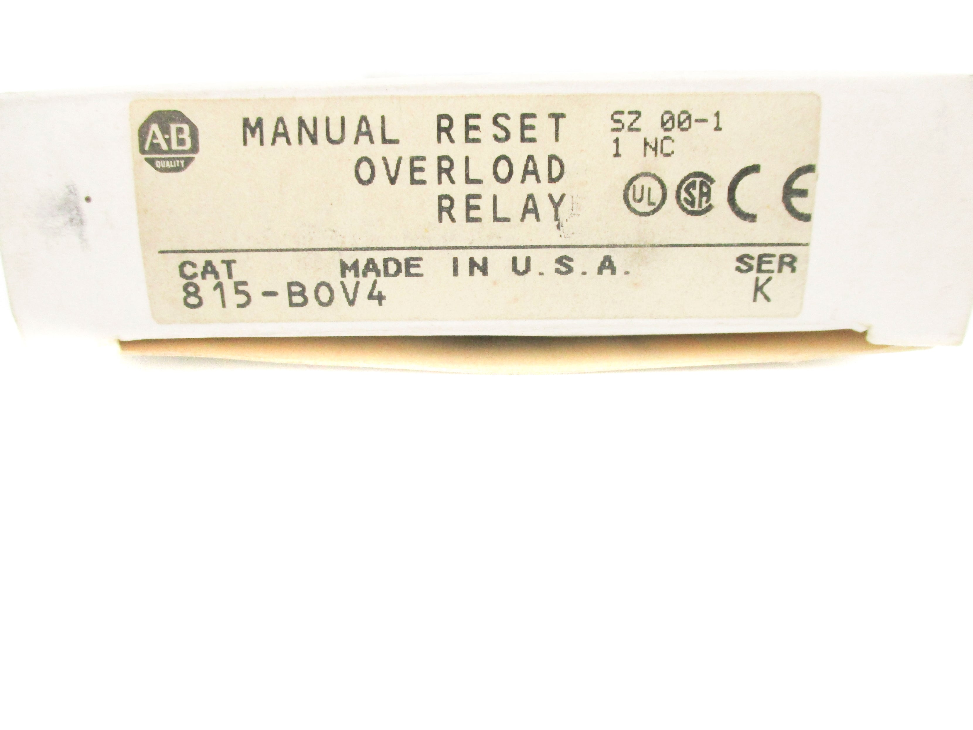 INDUSTRIAL SPARE PART 815-BOV4 SER. K 600VAC (GY/BL) NSMP