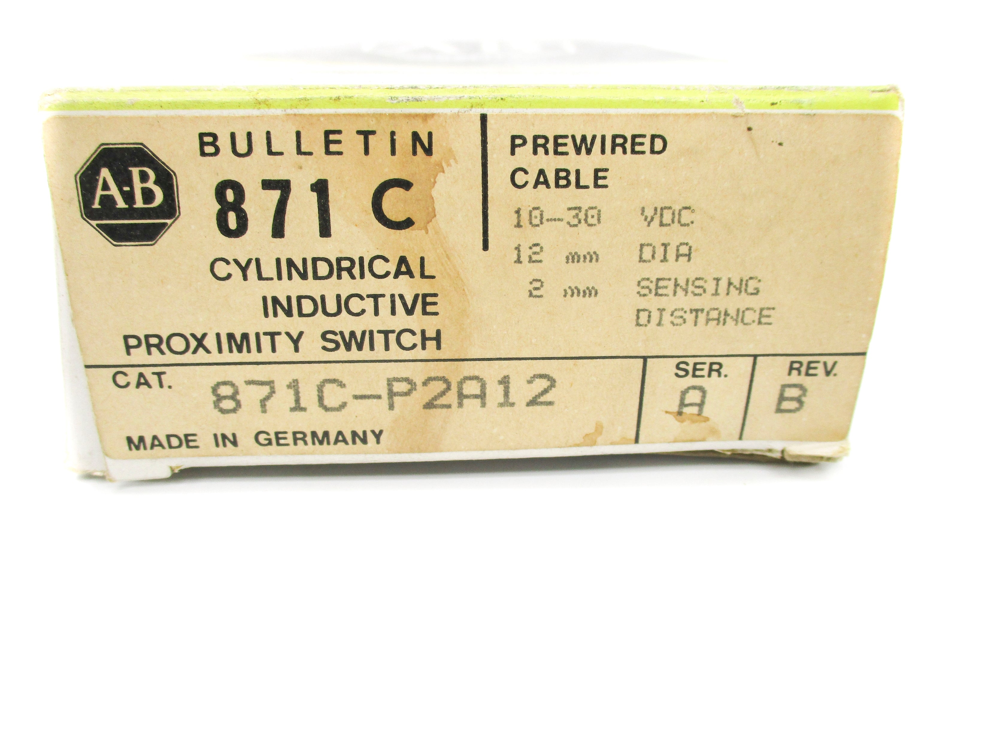 ALLEN BRADLEY 871C-P2A12 SER. A (BK/YL) NSMP