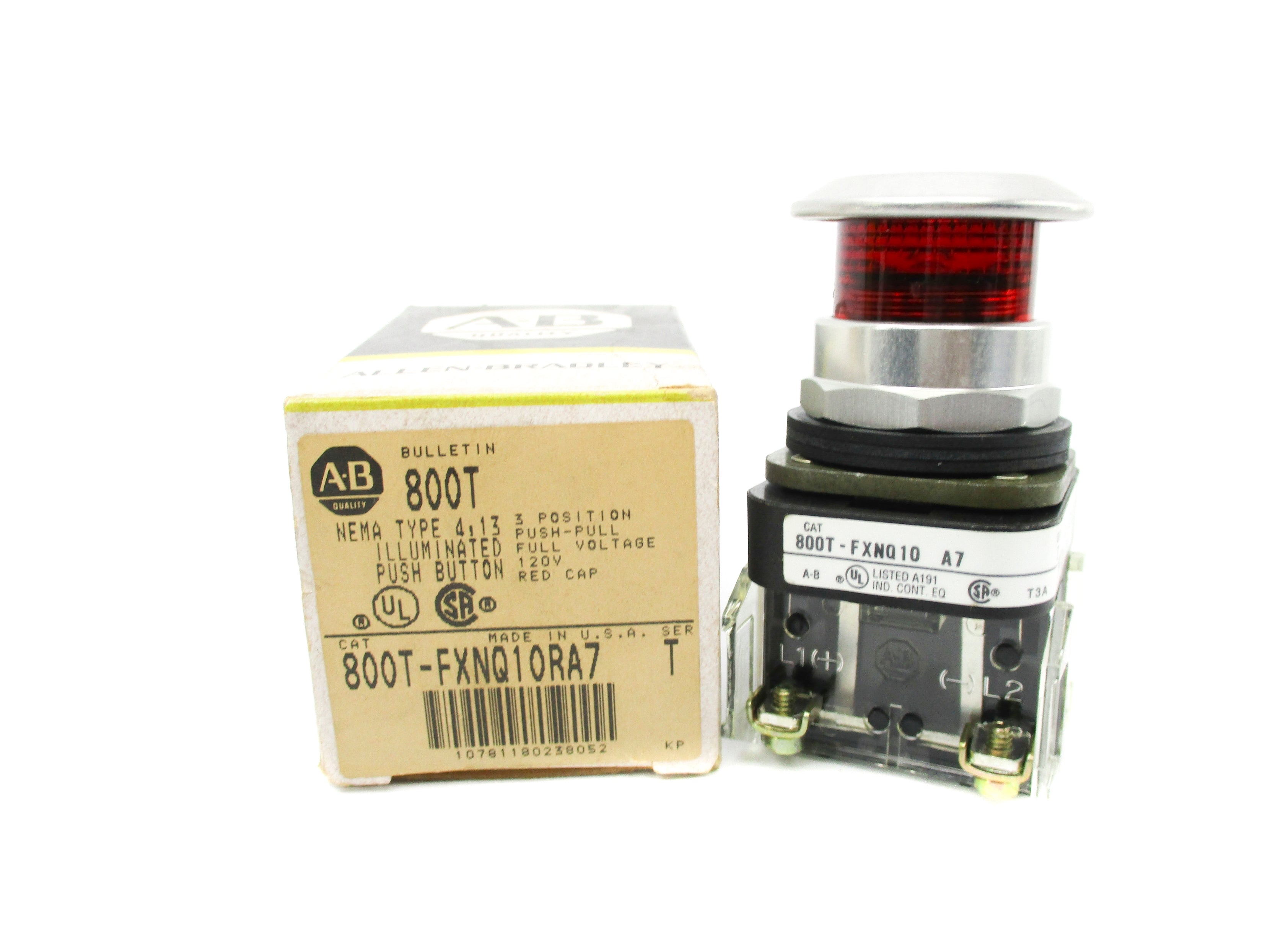 ALLEN BRADLEY 800T-FXNQ10RA7 SER. T (BK/YL) NSMP