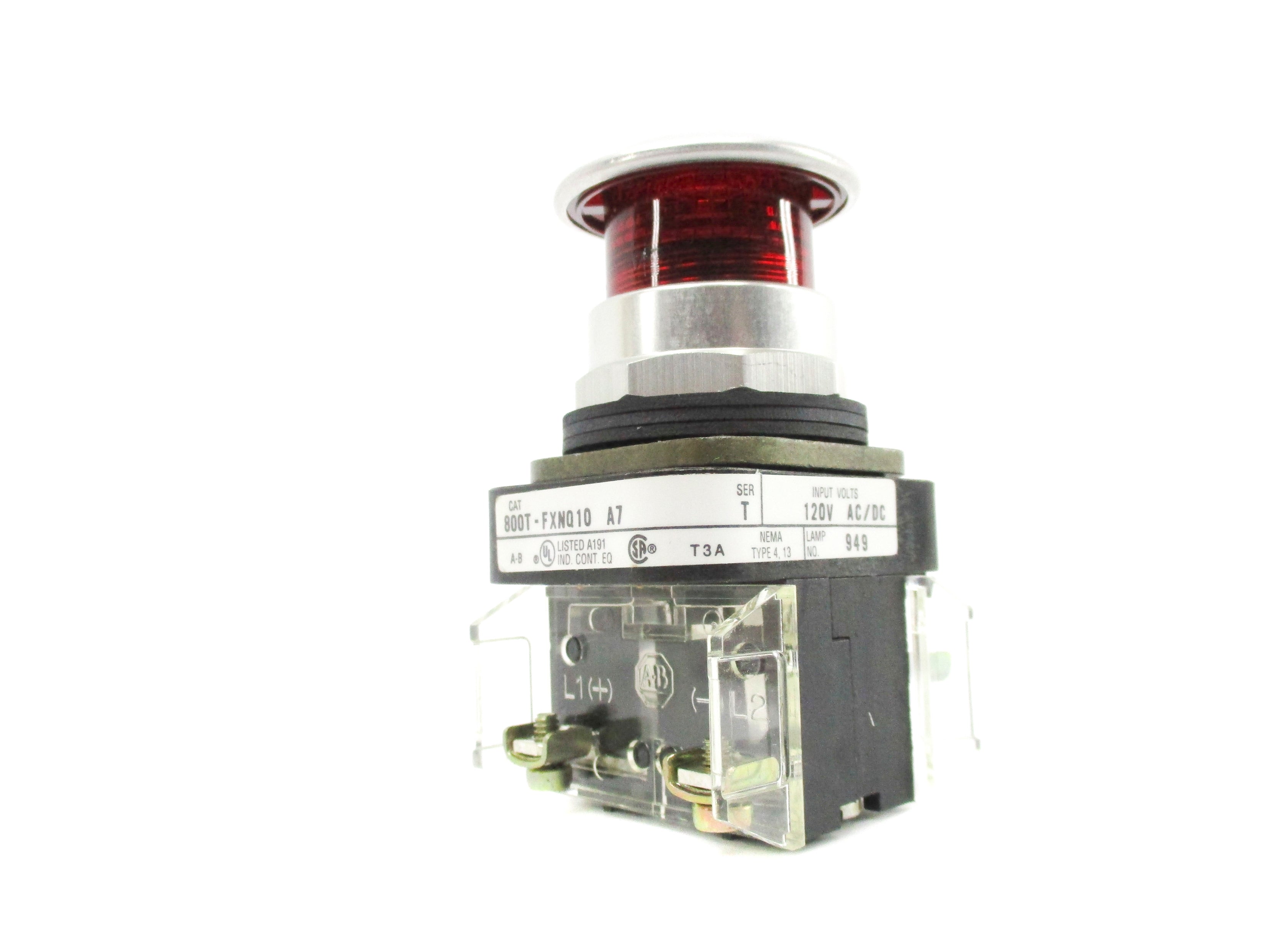 ALLEN BRADLEY 800T-FXNQ10RA7 SER. T (BK/YL) NSMP