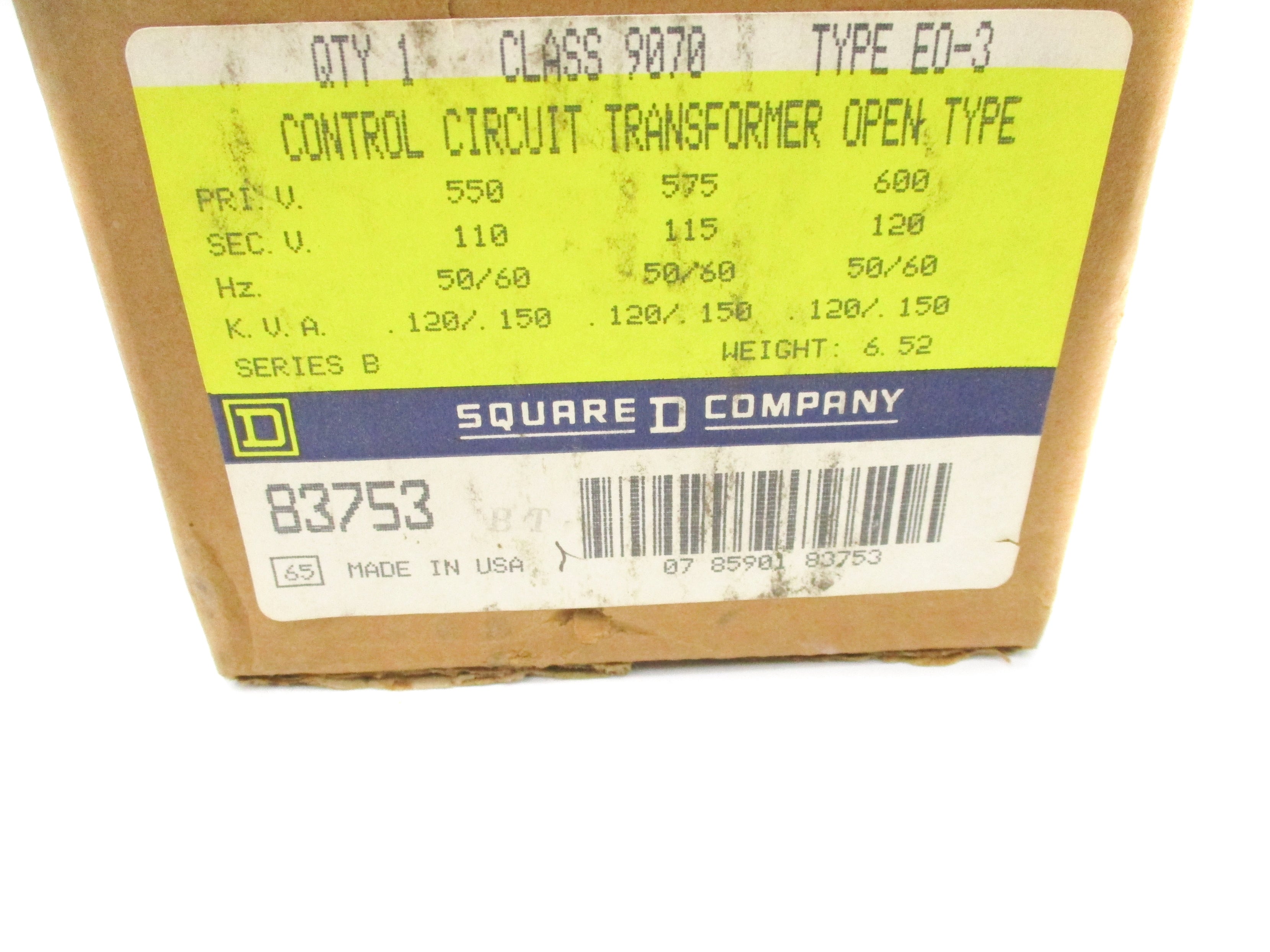SQUARE D 9070EO3 SER. B NSFS