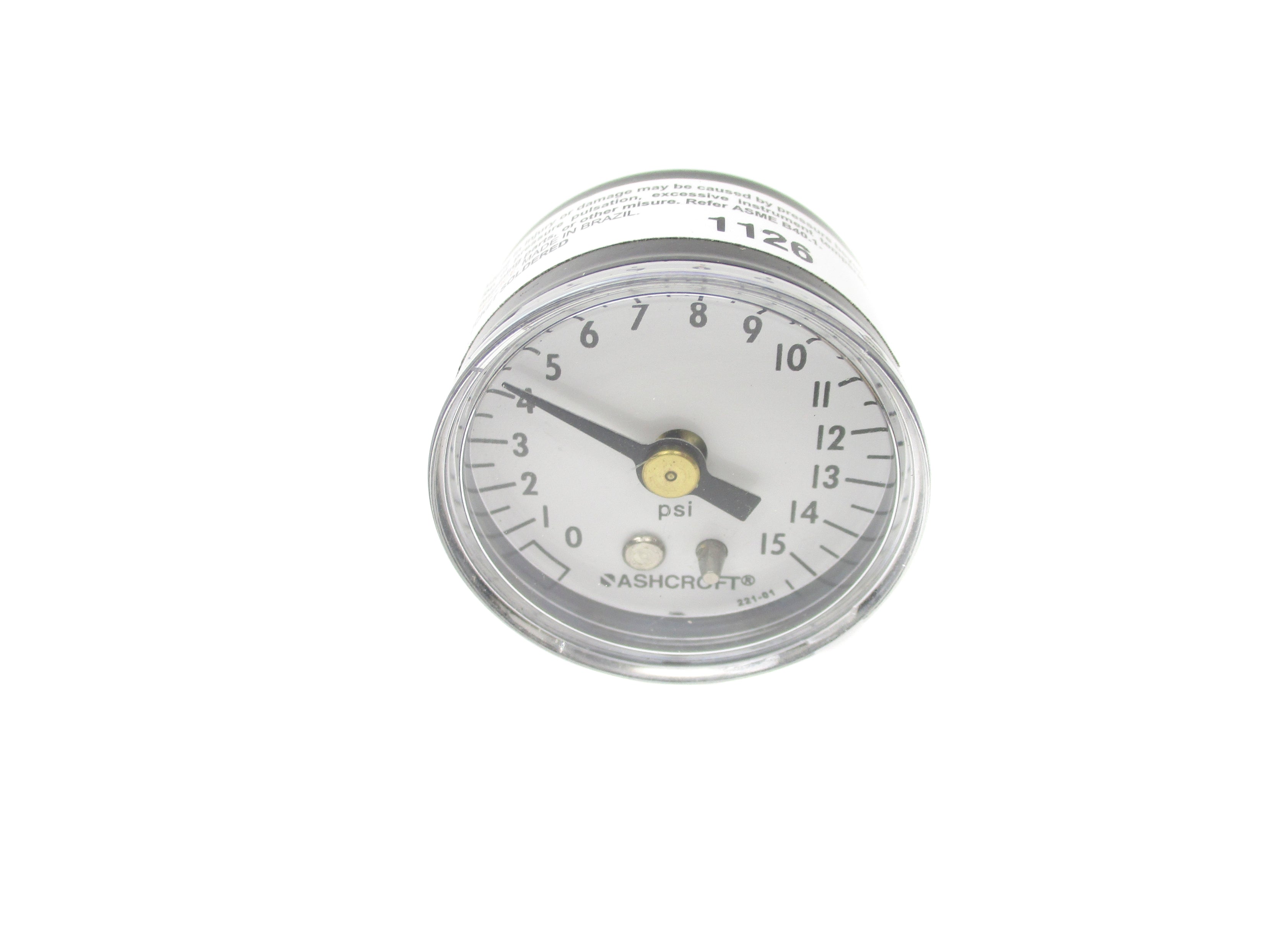 ASHCROFT 15W1005H01B15# 0-15PSI NSMP