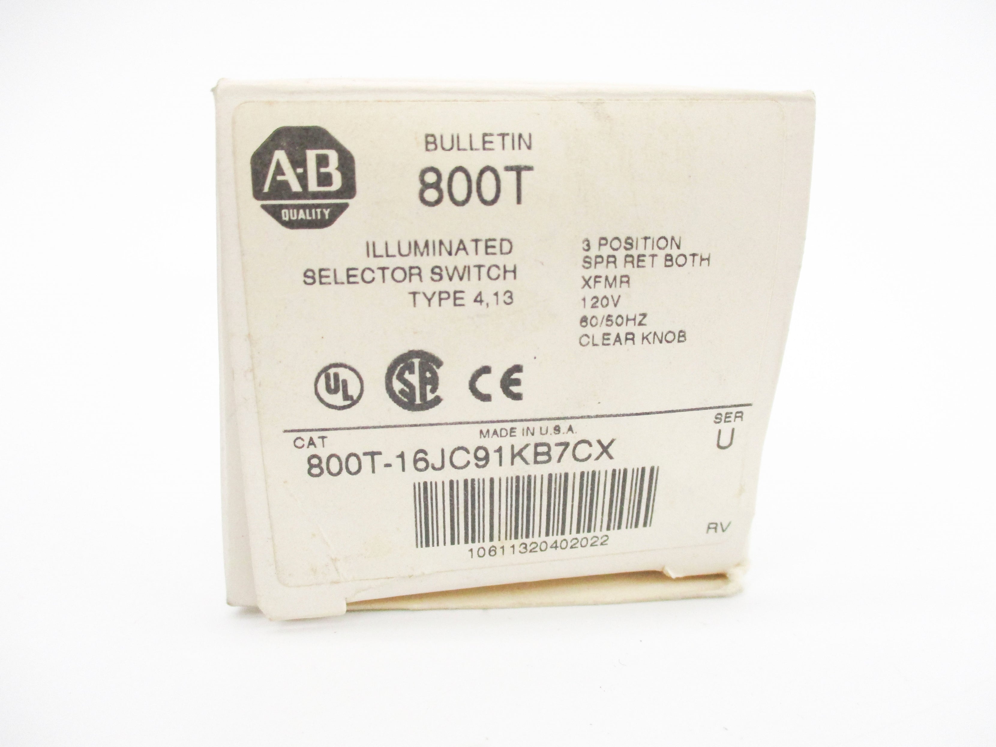 INDUSTRIAL SPARE PART 800T-16JC91KB7CX SER. U (WH) NSMP