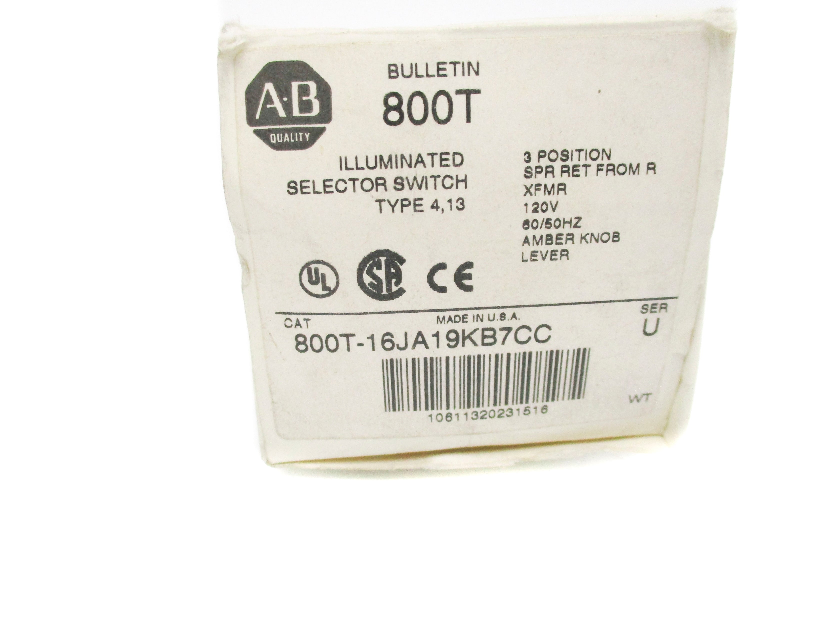 INDUSTRIAL SPARE PART 800T-16JA19KB7CC SER. U (WH) NSMP