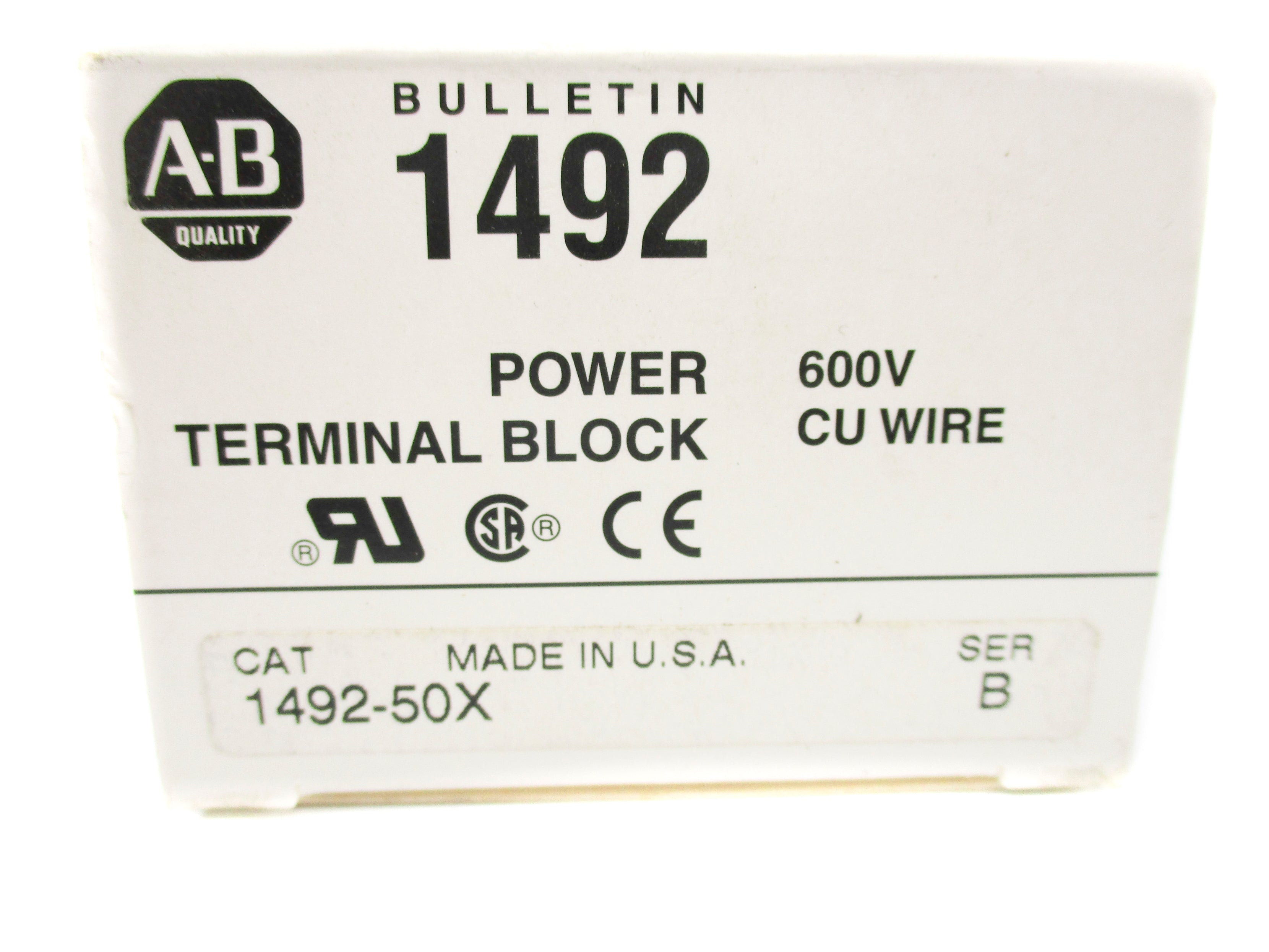ALLEN BRADLEY 1492-50X SER. B 600V 115A (WH) NSMP
