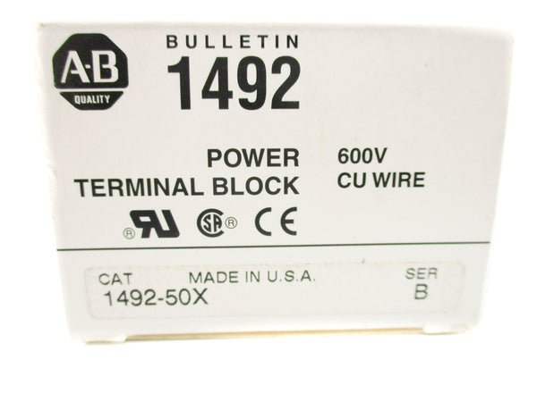 ALLEN BRADLEY 1492-50X SER. B 600V 115A (WH) NSMP