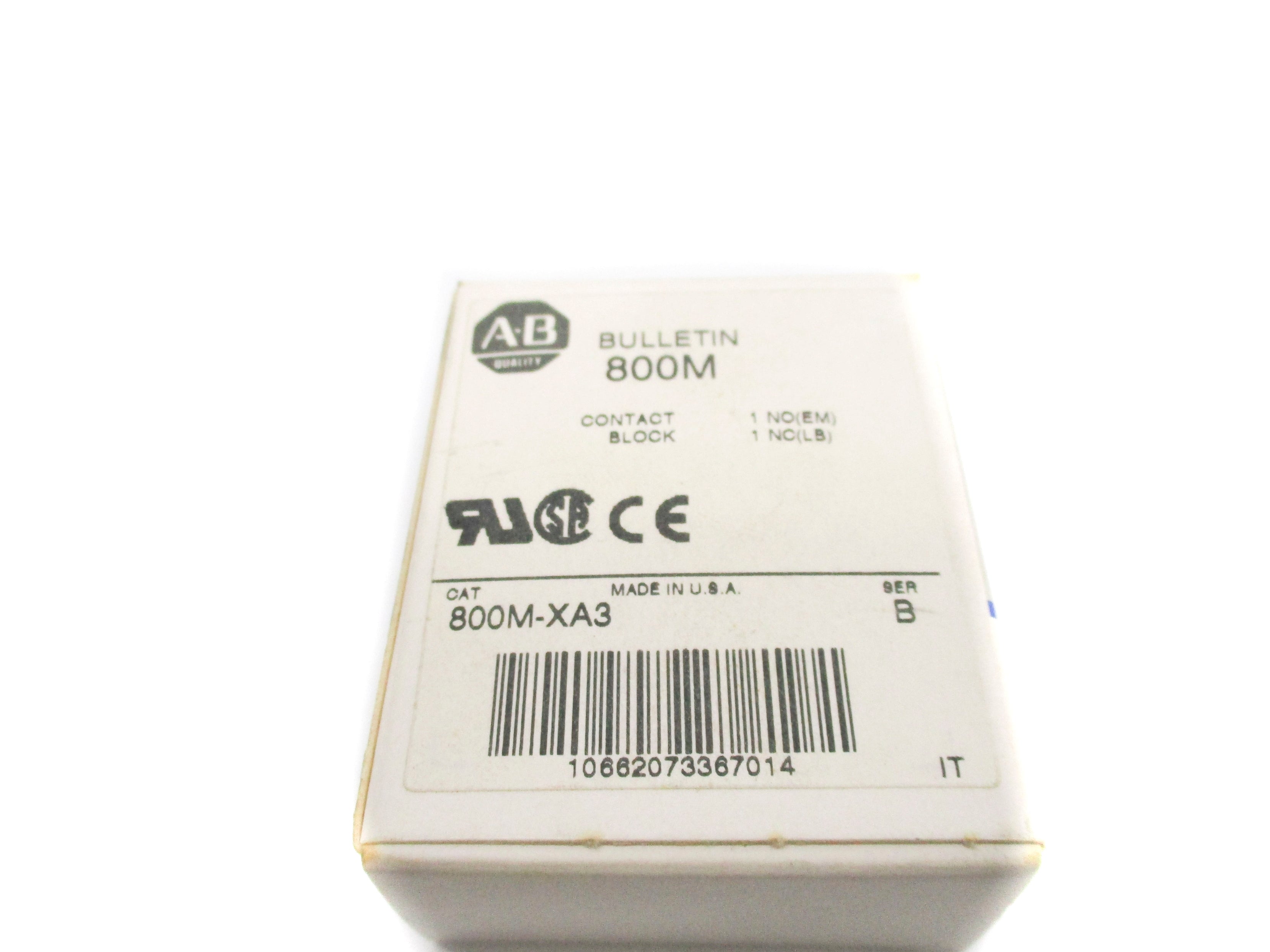 ALLEN BRADLEY 800M-XA3 SER. B (GY/BL) NSMP