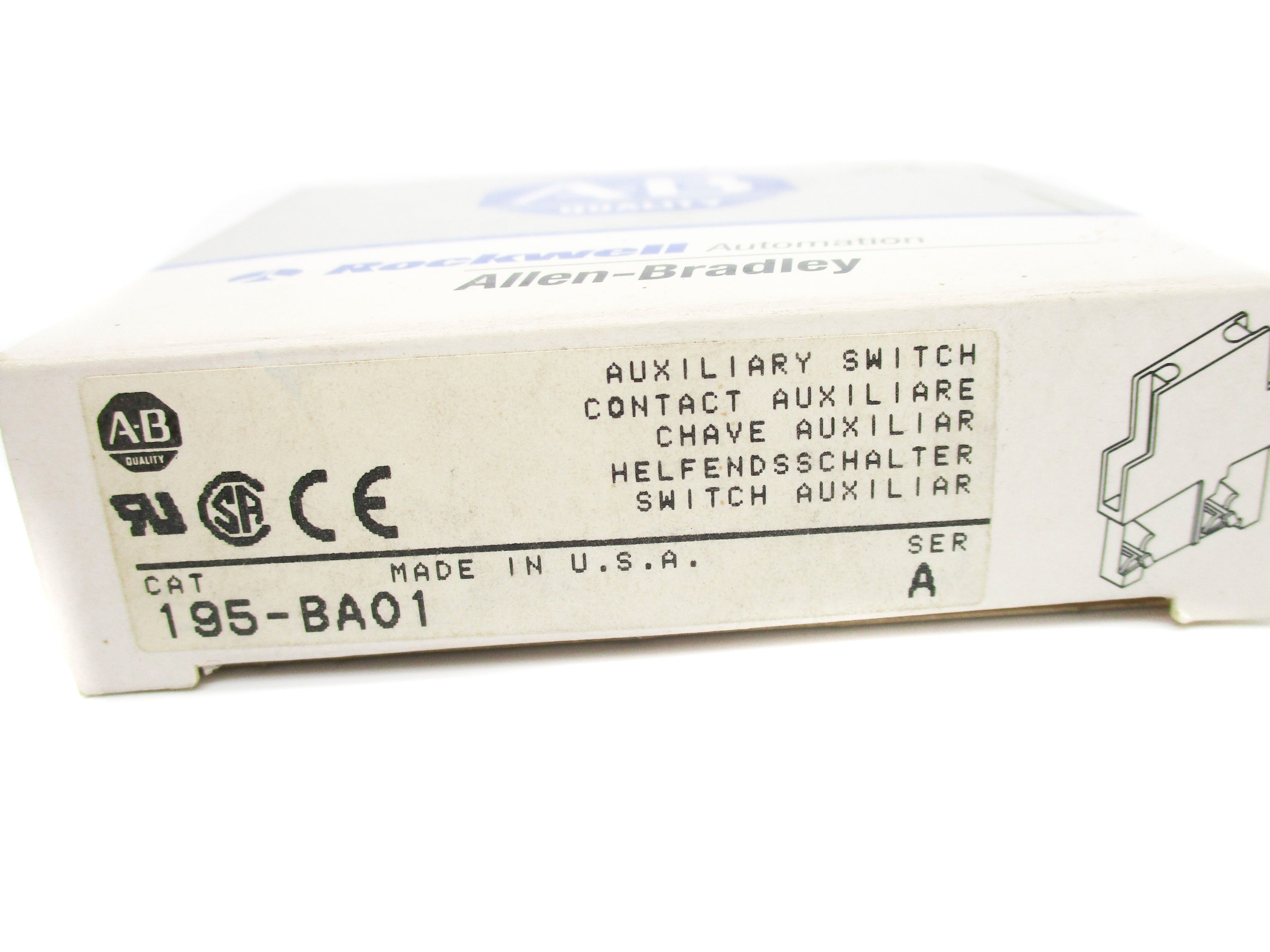 ALLEN BRADLEY 195-BA01 SER. A (GY/BL) NSMP