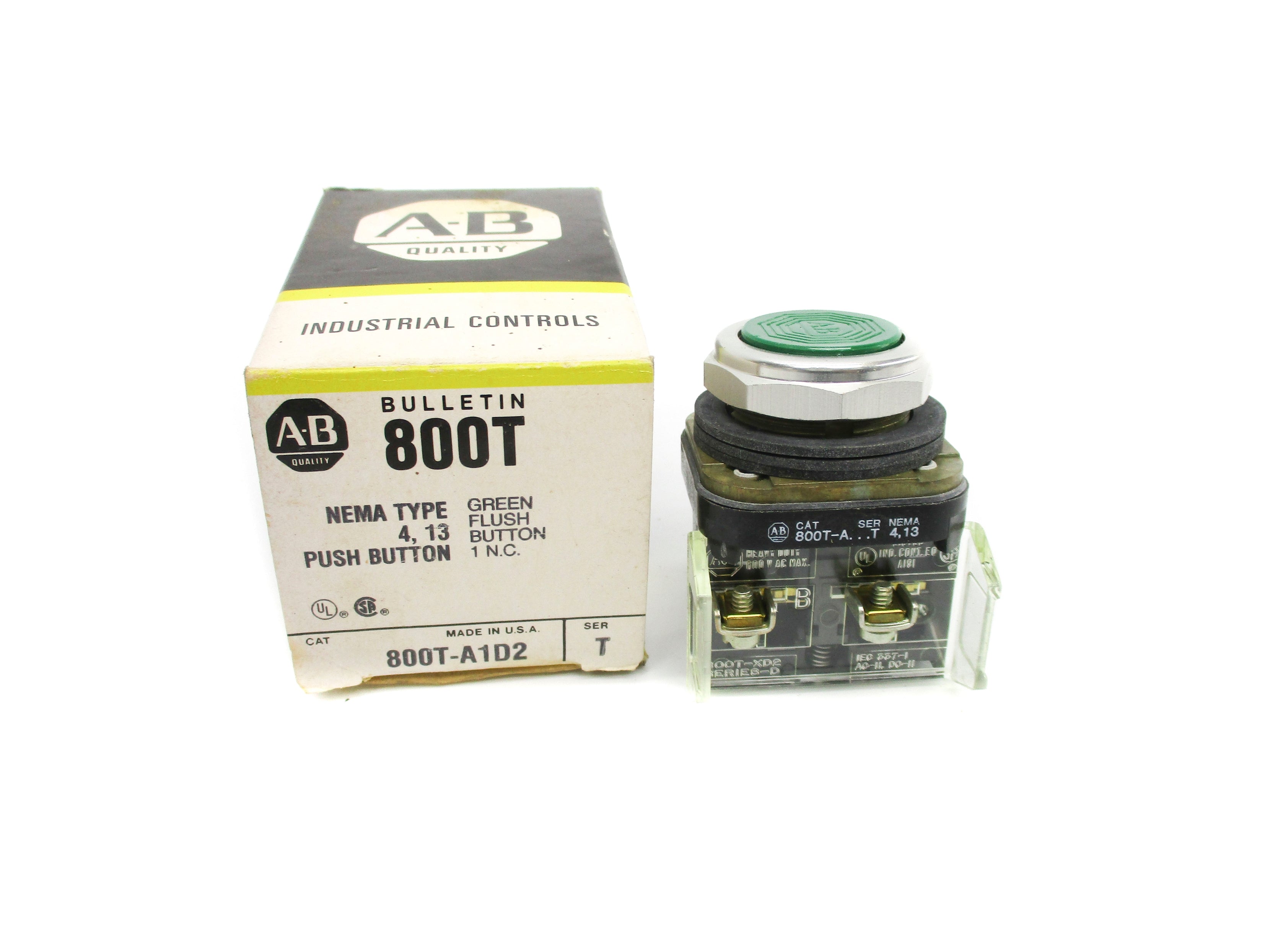 ALLEN BRADLEY 800T-A1D2 SER. T (BK/YL) NSMP