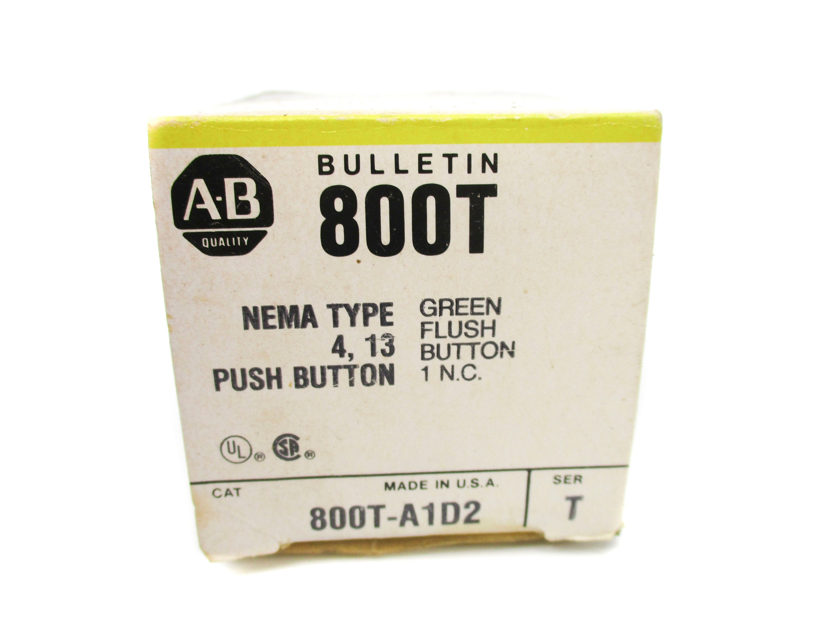 ALLEN BRADLEY 800T-A1D2 SER. T (BK/YL) NSMP