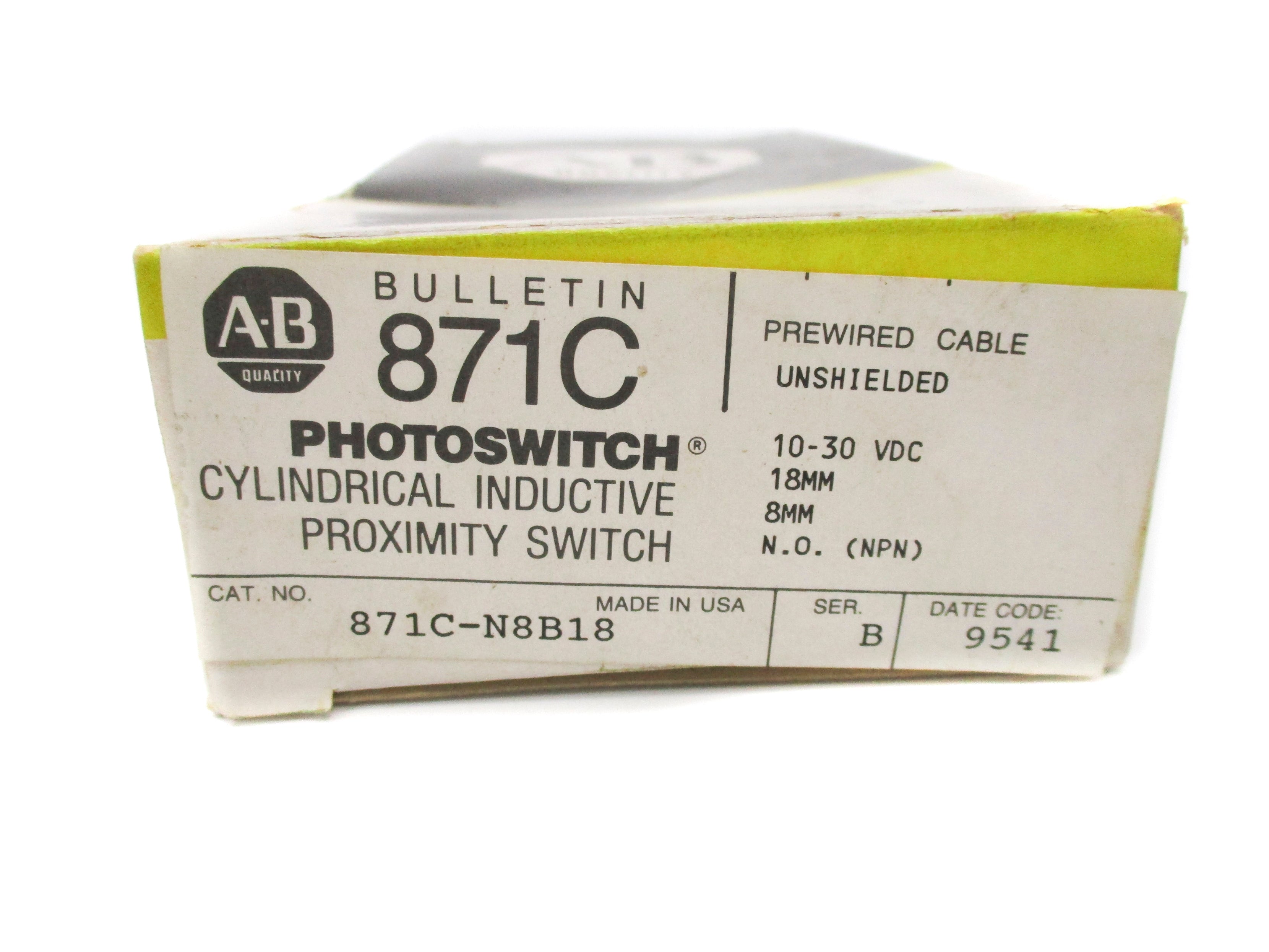 ALLEN BRADLEY 871C-N8B18 SER. B (BK/YL) NSMP