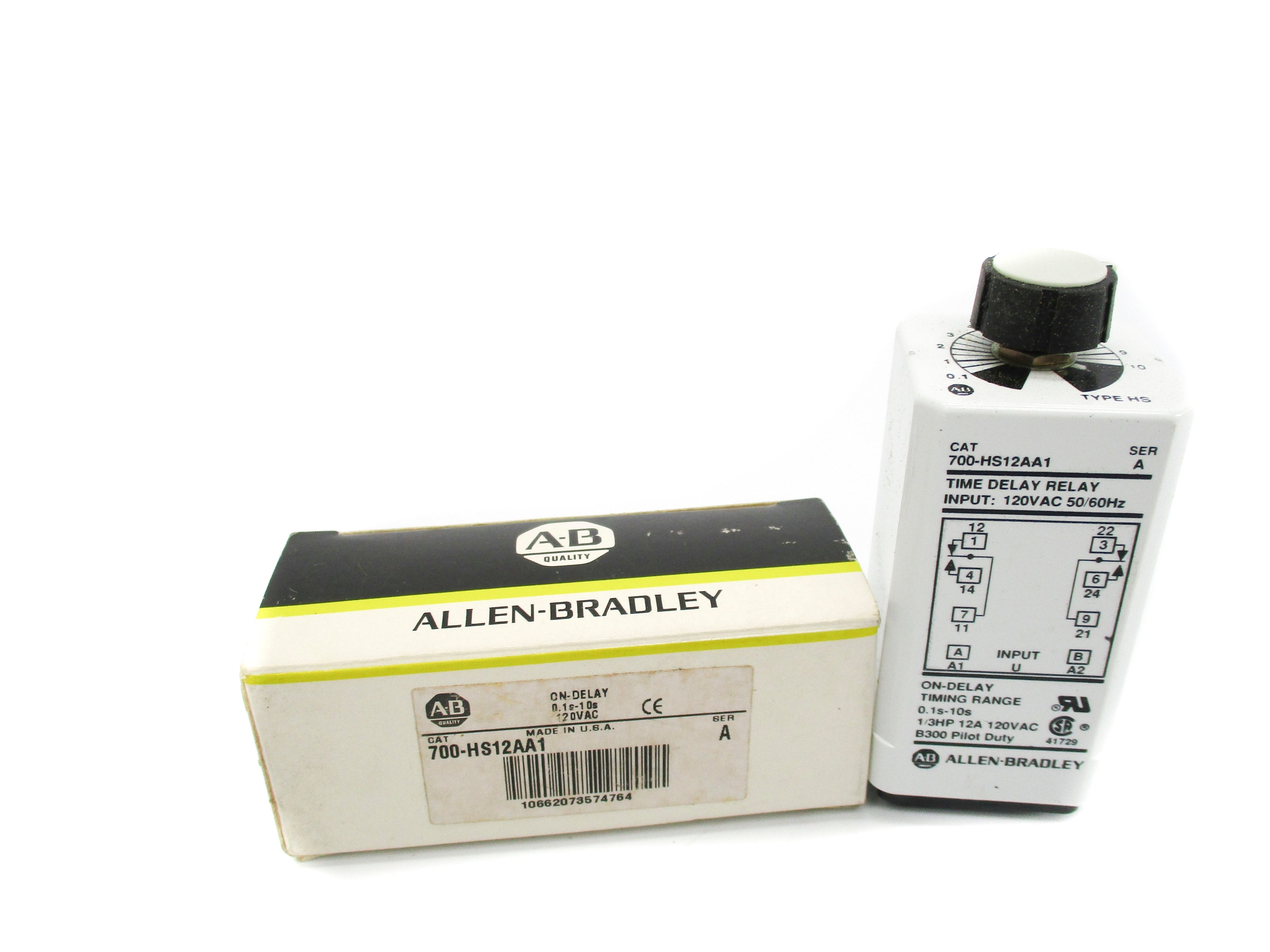INDUSTRIAL SPARE PART 700-HS12AA1 SER. A 120V 12A 0.1S-10S (BK/YL) NSMP