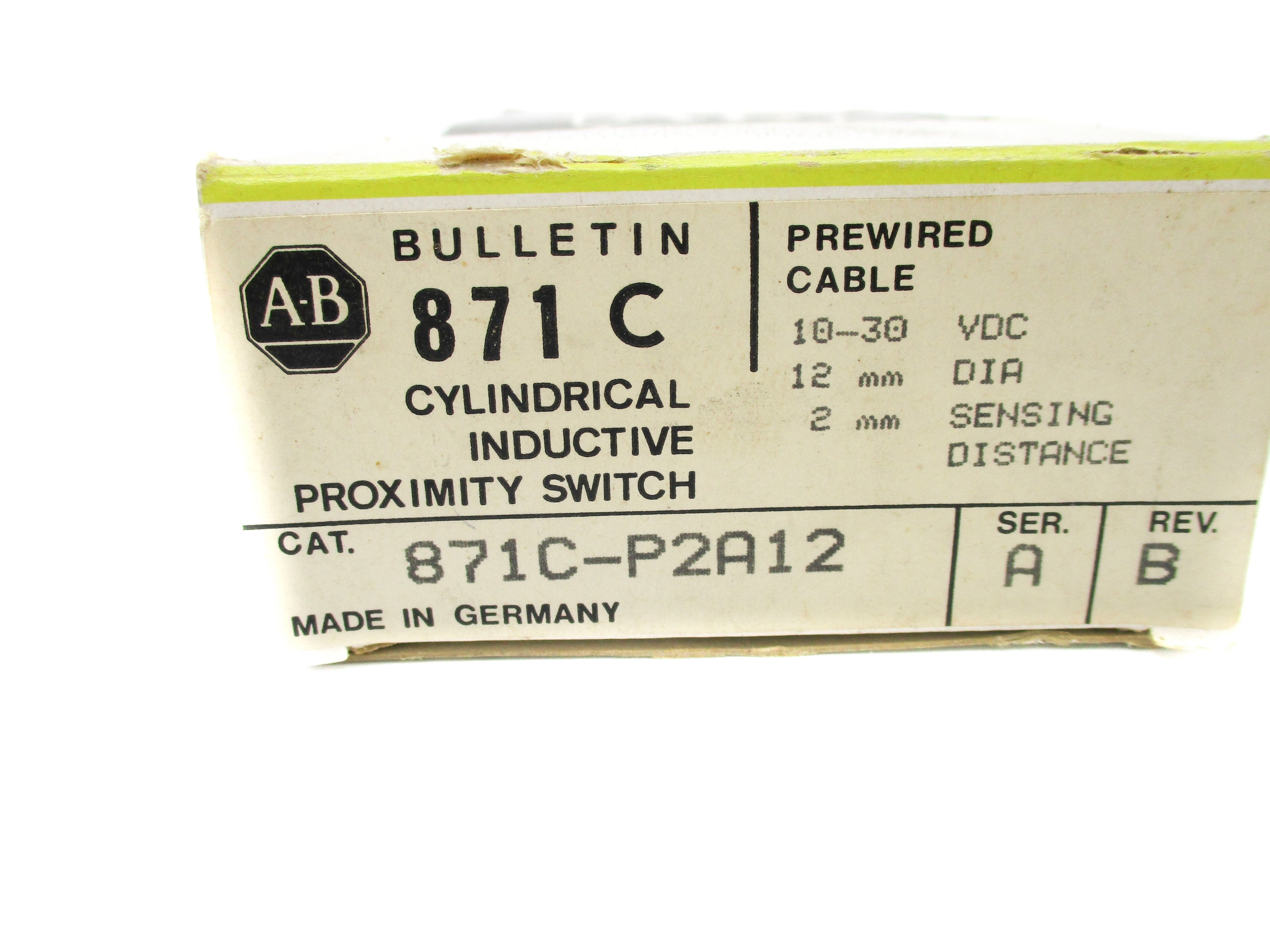 ALLEN BRADLEY 871C-P2A12 SER. A (BK/YL) NSMP