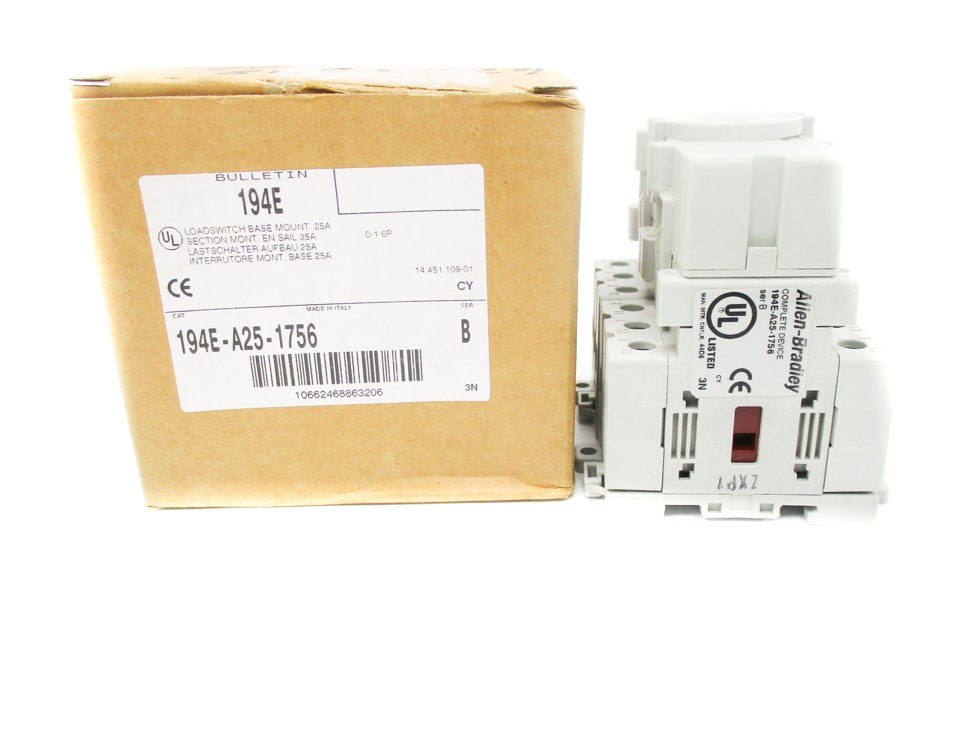 ALLEN BRADLEY 194E-A25-1756 SER. B (BR/WH) NSMP